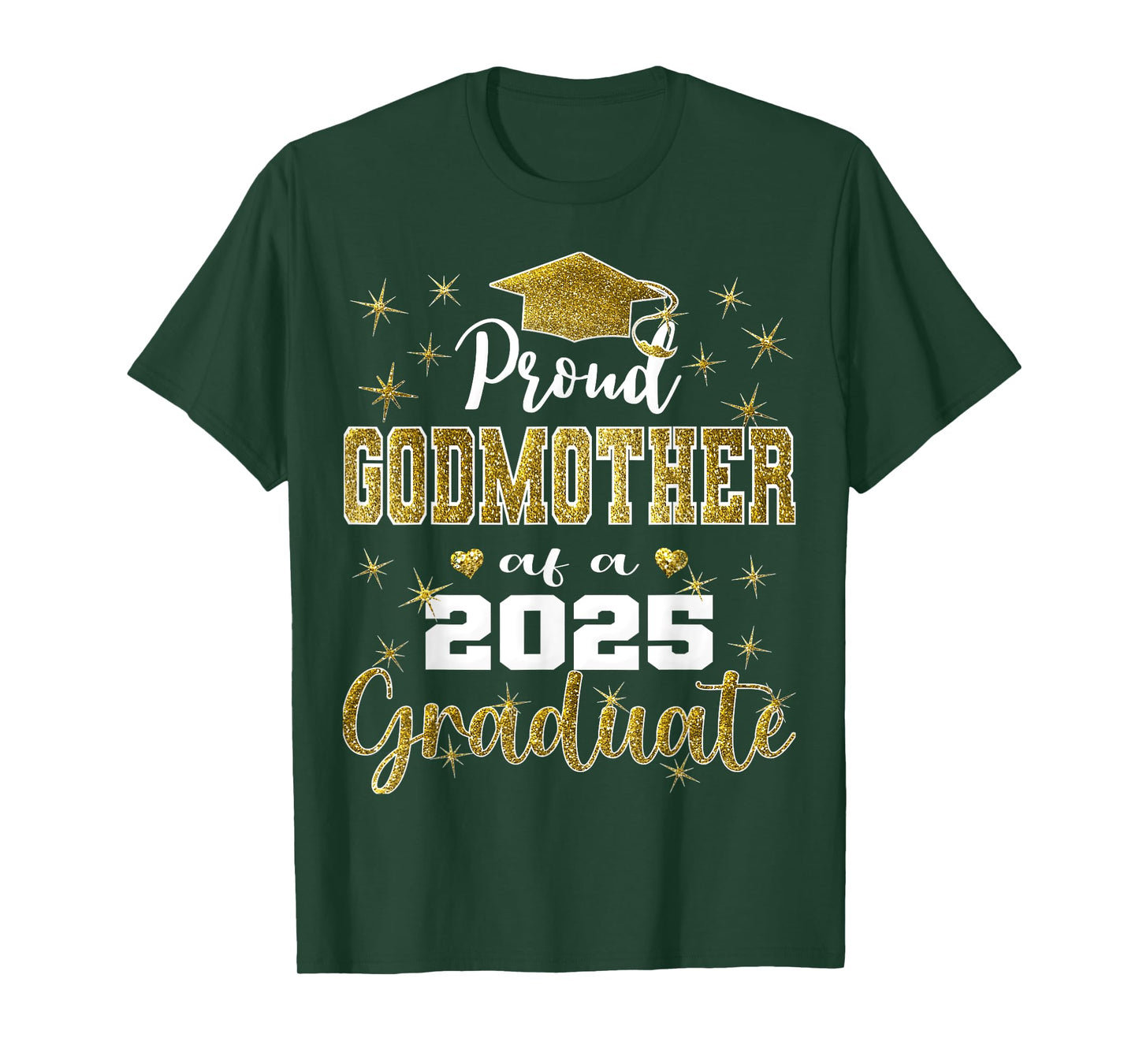 Super Proud Godmother of 2025 Graduate Graduation Family T-Shirt