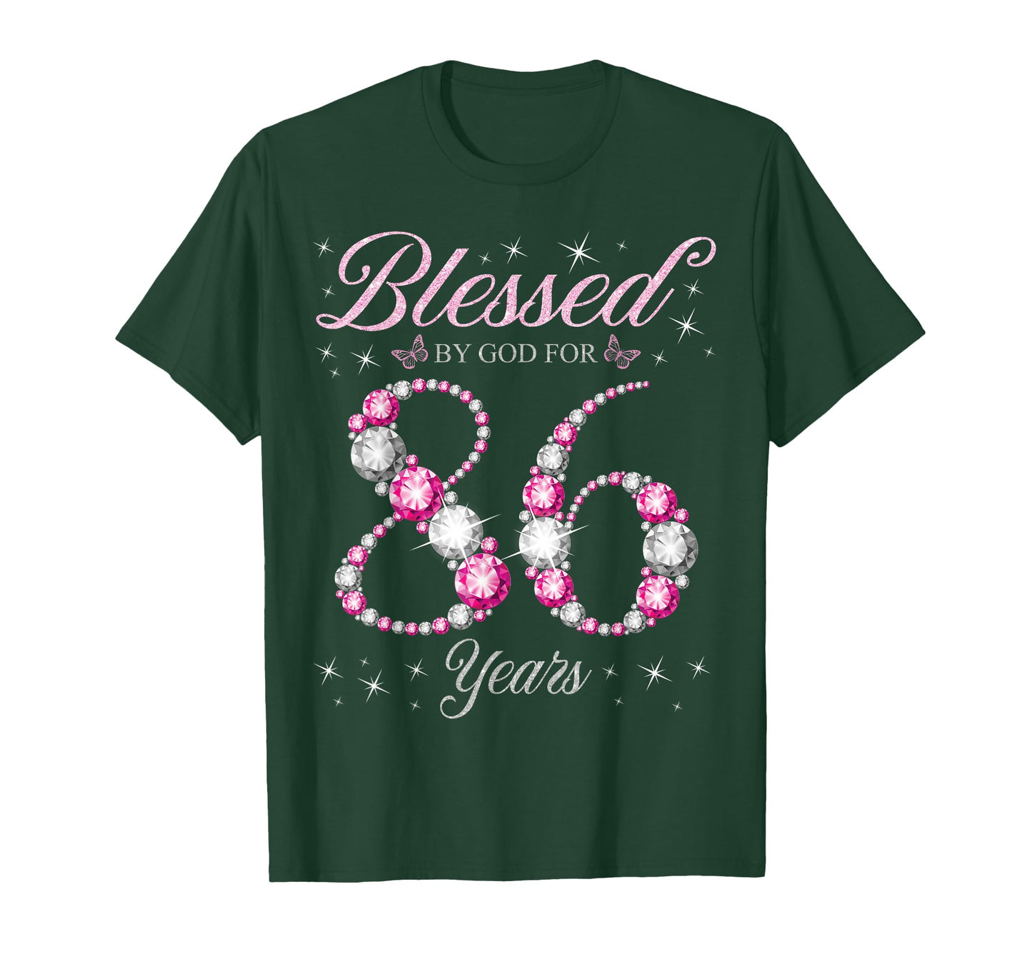 Blessed By God For 86 Years Old 86th Birthday Party T-Shirt