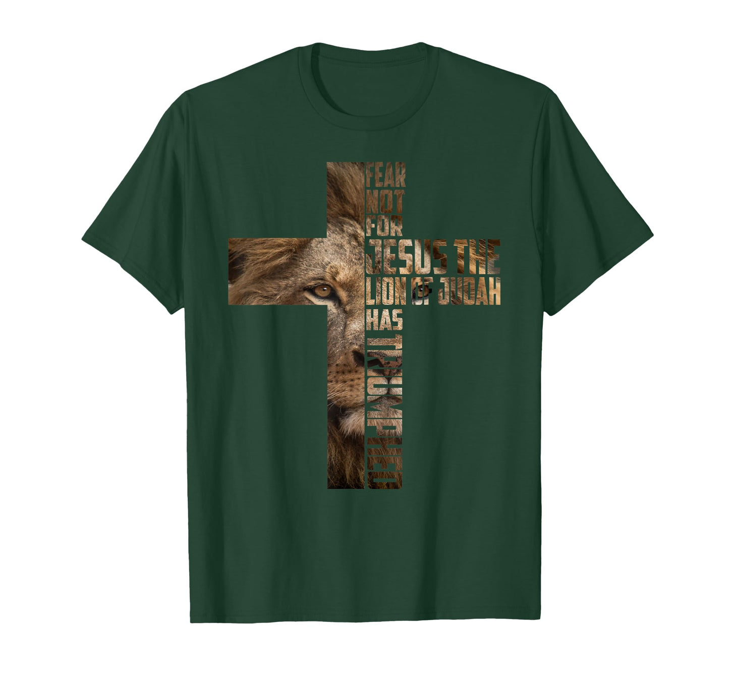 Jesus Lion Judah Cross Faith Christ Gift T-Shirt
