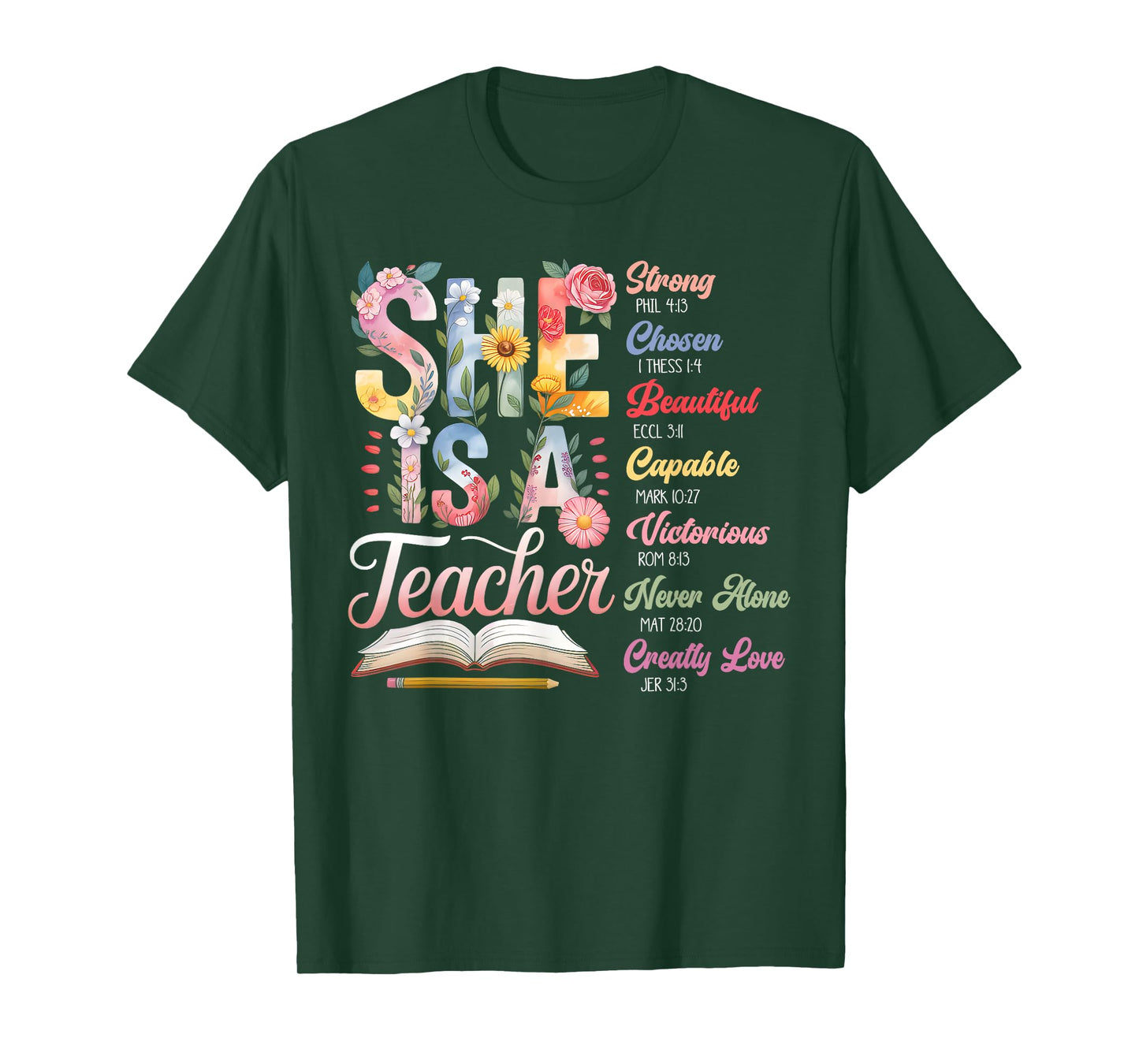 Women Bible Verse Christian Teacher God Says Back To School T-Shirt