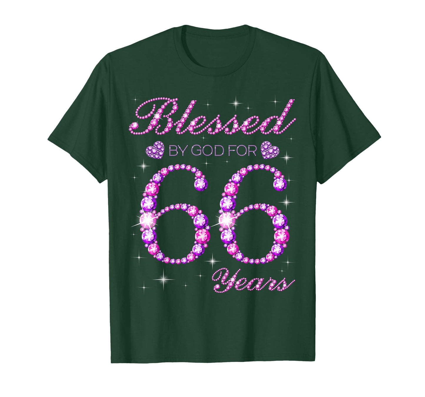 Blessed by God for 66 Years Old 66th Birthday Party T-Shirt