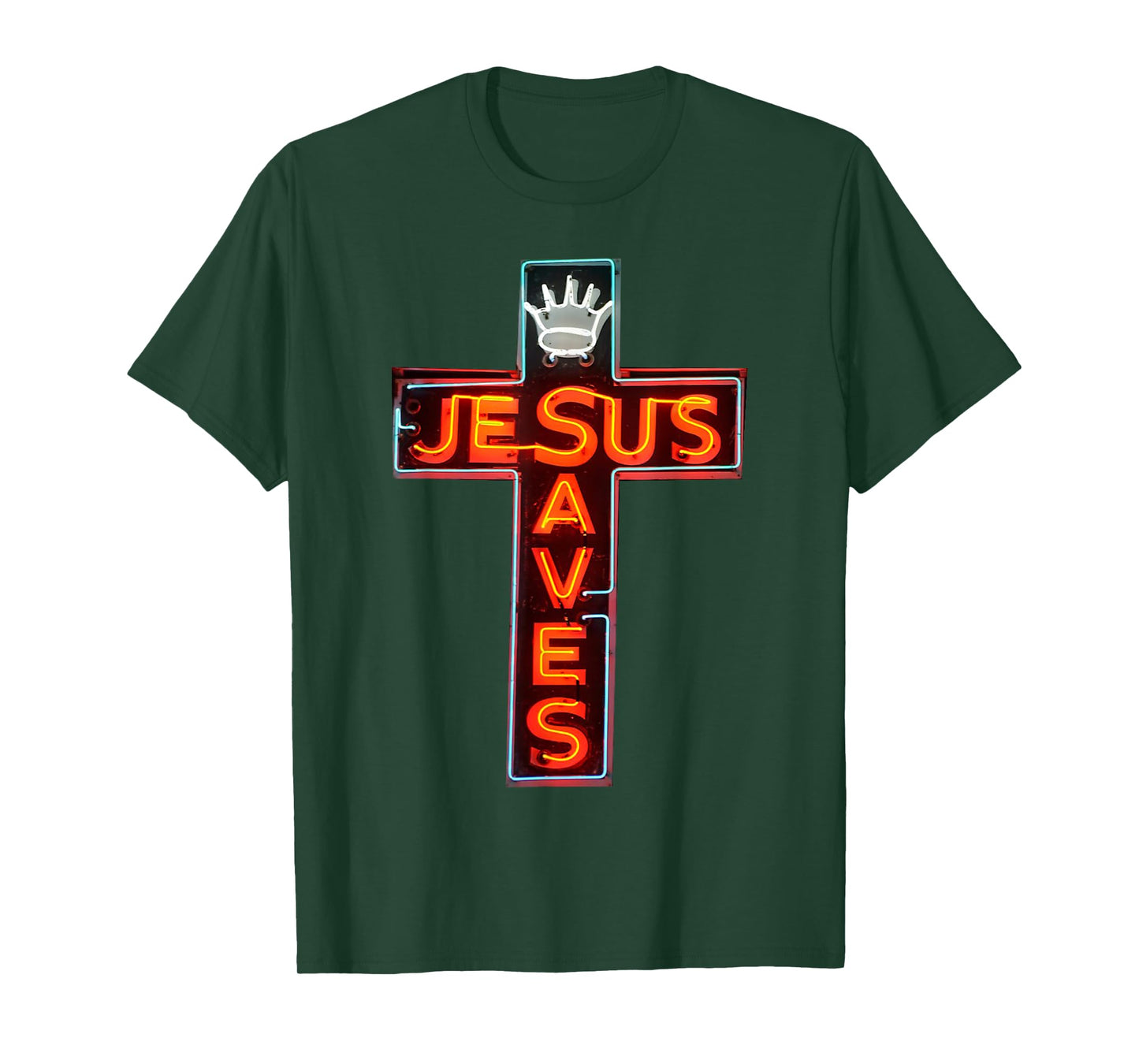 Vintage Jesus Saves Cross Christian Retro Bible Verse T-Shirt