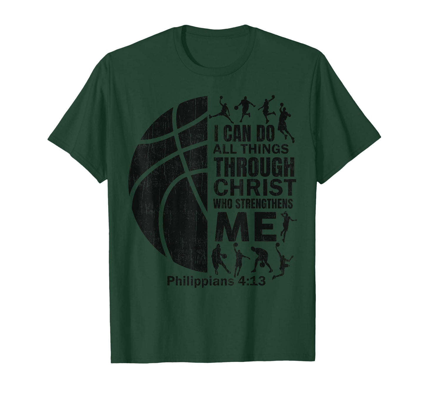Basketball-Shirt Bible Verse Men Boys Kid Christian Christ T-Shirt