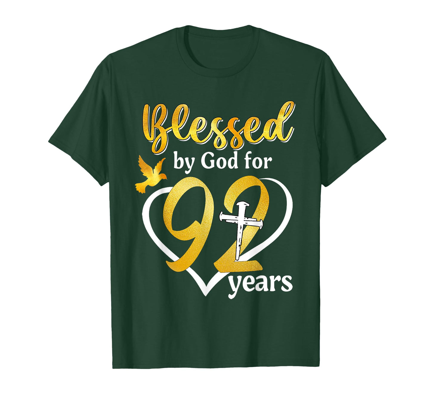Blessed By God For 92 Years Old 92nd Birthday Party Women T-Shirt