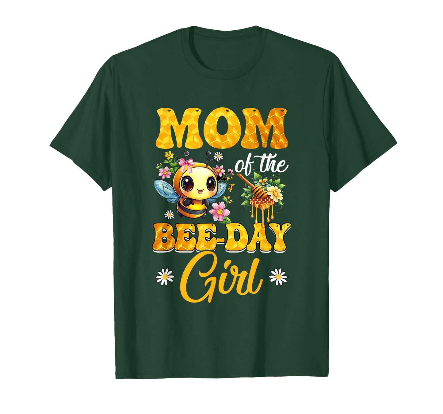 Mom Of The Birthday Girl Bee Family Birthday Party T-Shirt