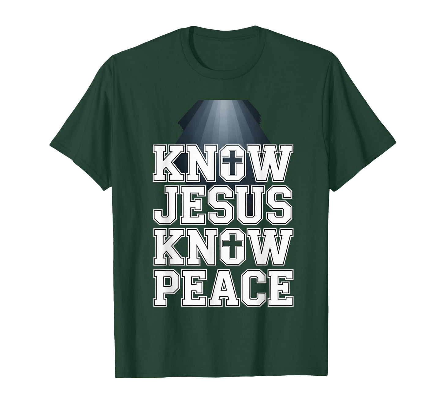 Know Jesus Know Peace Christian Graphic Design Faith Quote T-Shirt