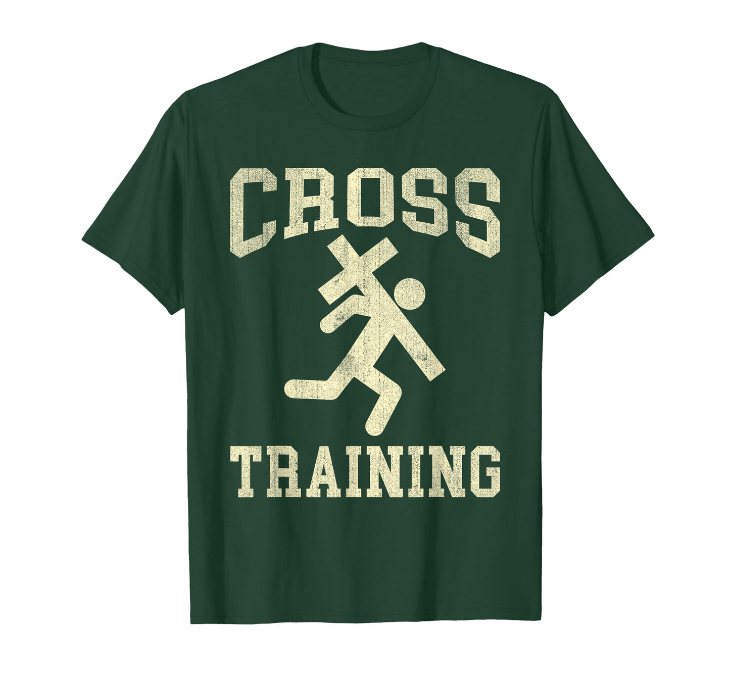 Cross Training Funny Running Christian Cross Vintage T-Shirt