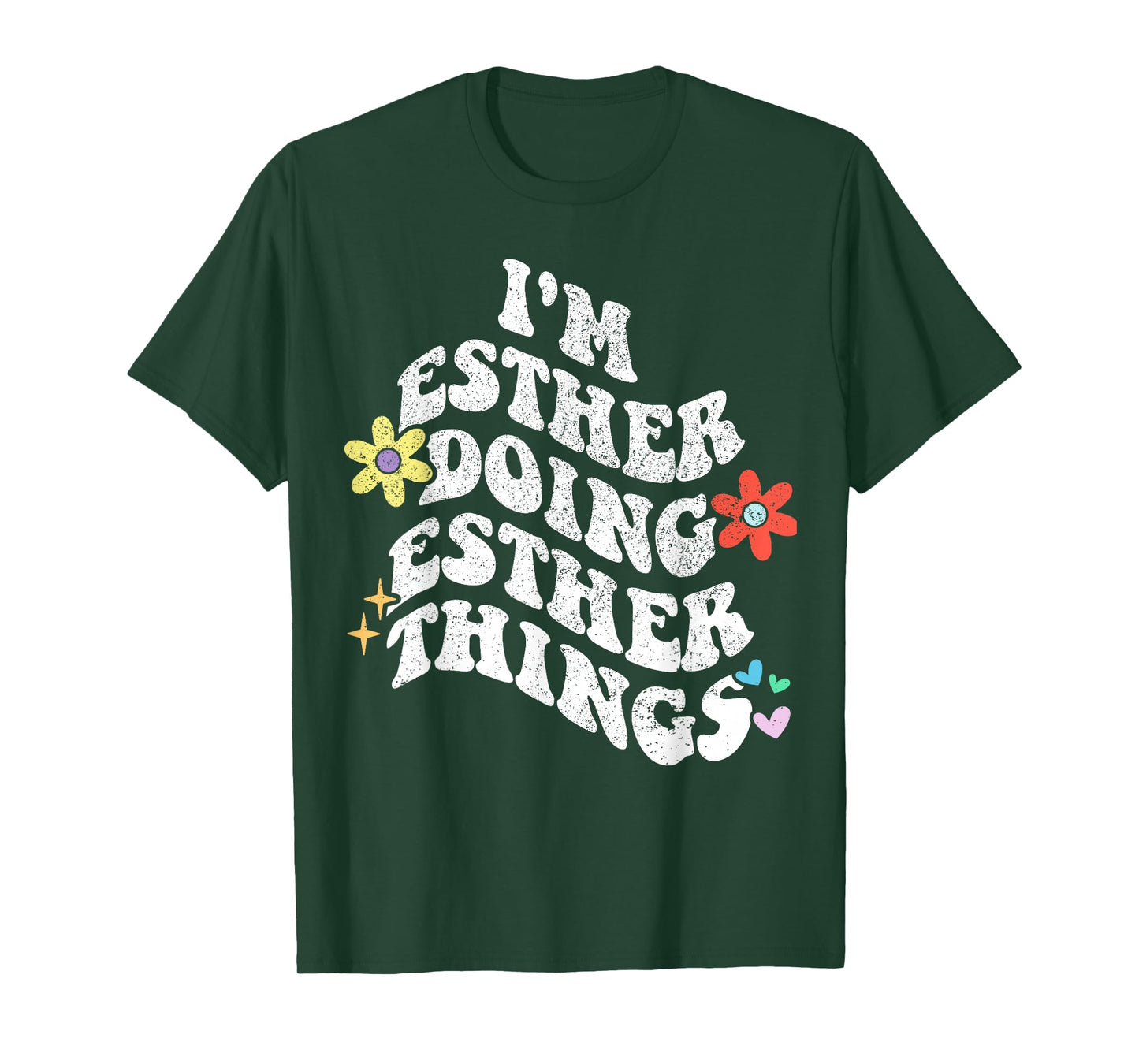 Retro Groovy Im ESTHER Doing ESTHER Things Funny Mother's T-Shirt