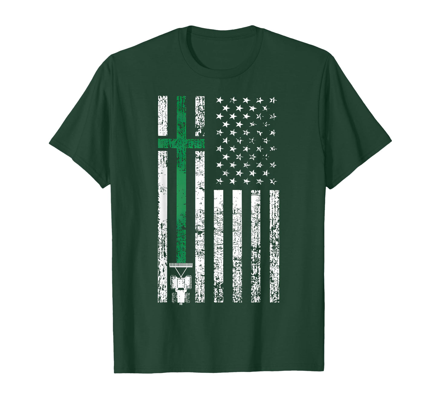 USA Flag Farmer American Farmers Patriotic Christ T-Shirt