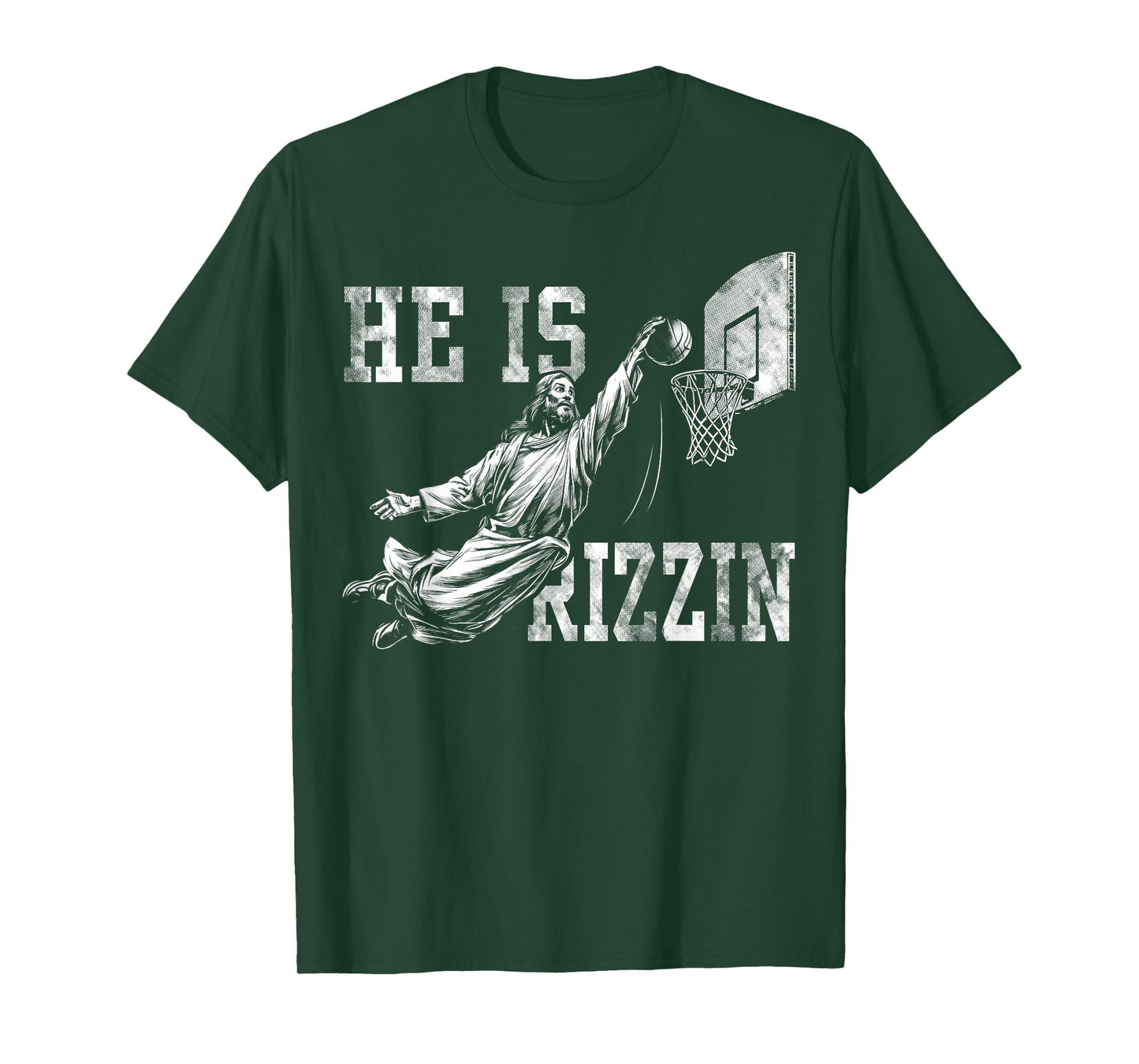 He is Rizzin Funny Christian Basketball Meme Easter T-Shirt