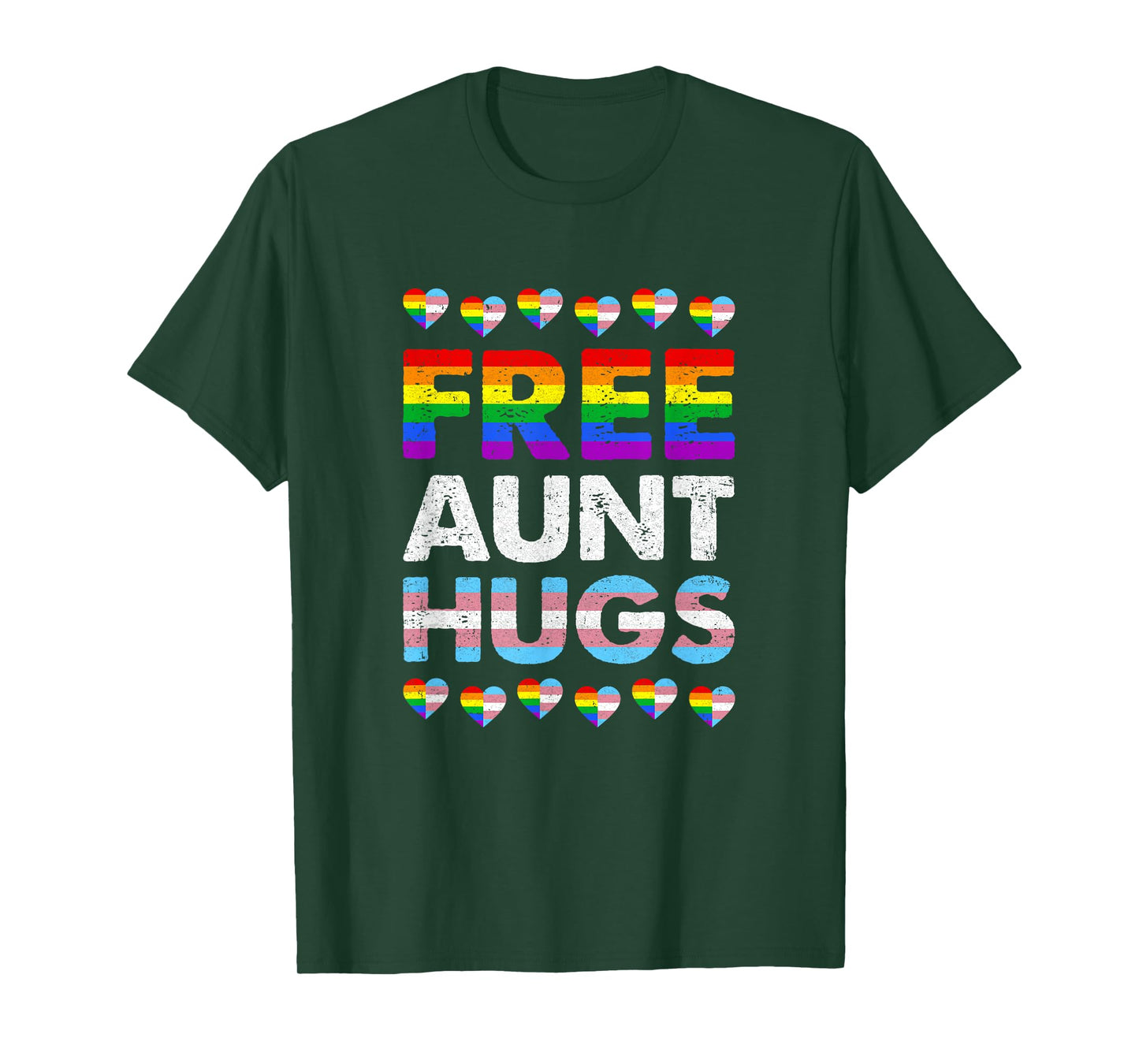 Free Aunt Hugs Rainbow Lgbtq Gay Pride Month Proud Ally T-Shirt