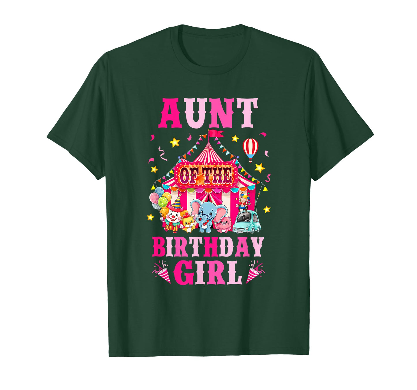 Aunt Of The Birthday Girl Circus Carnival Family Party T-Shirt