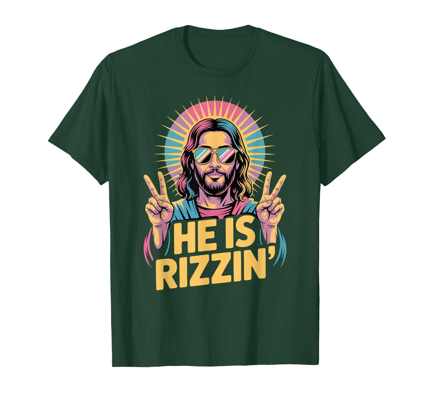 Easter Religious Funny He is Rizzin Jesus T-Shirt