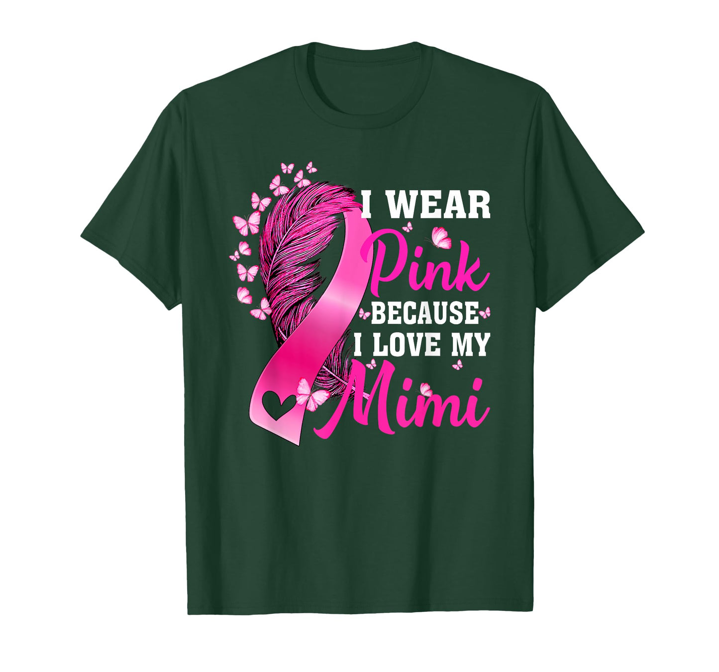 I Wear Pink For My Mimi Breast Cancer Awareness T-Shirt