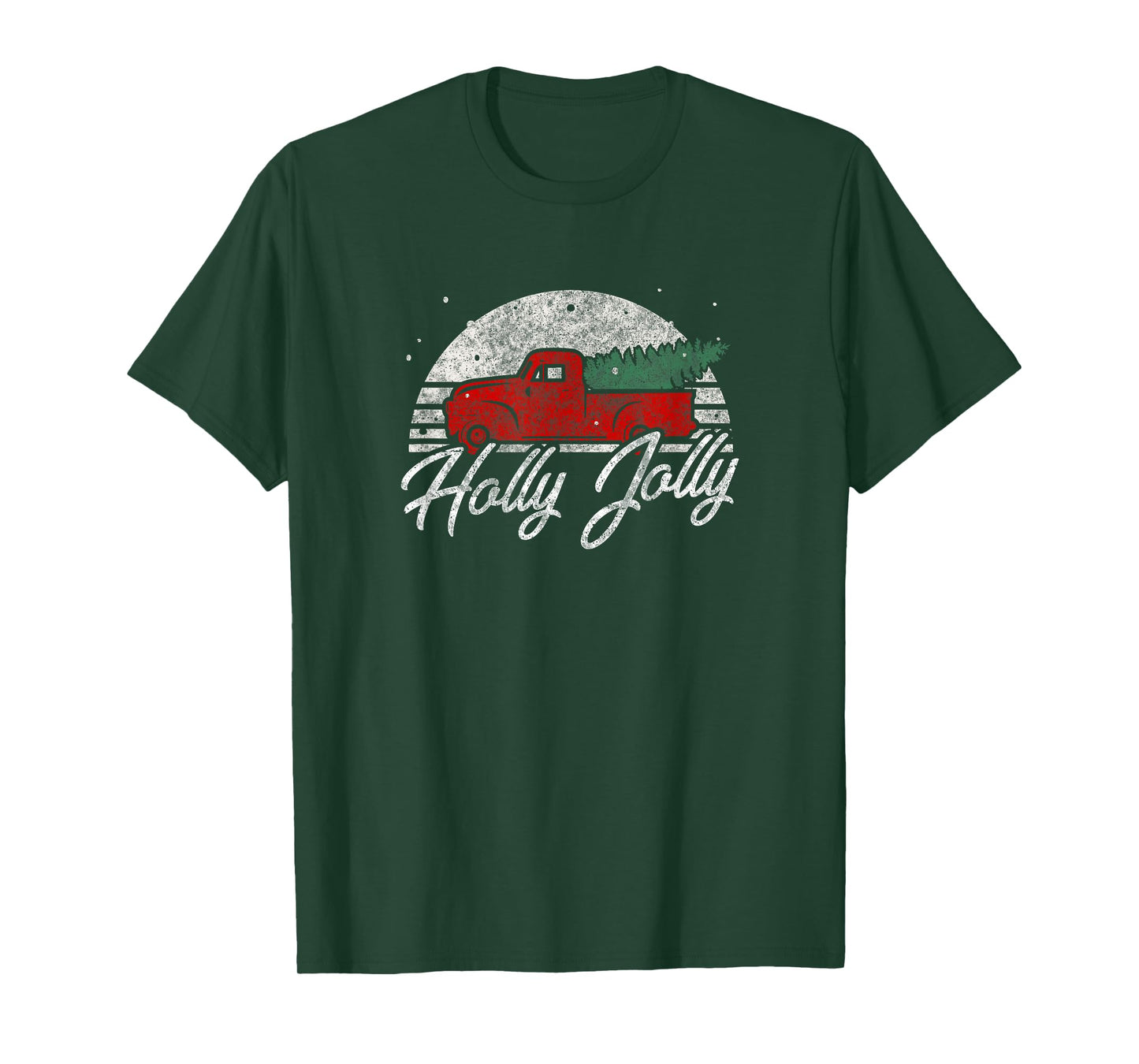 Vintage Christmas Truck Shirt Holly Jolly Holiday Gift T-Shirt