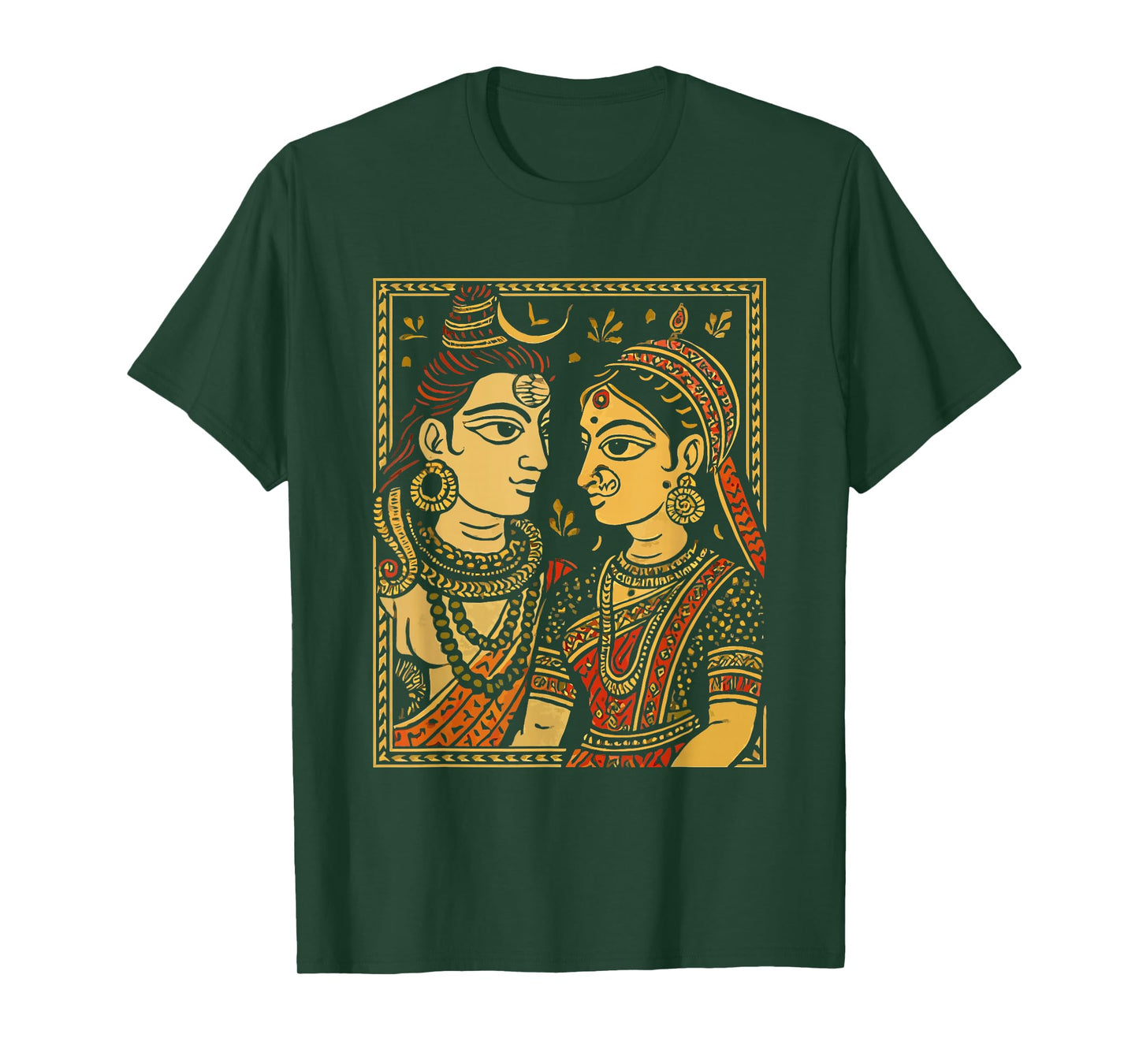 Lord Shiva Durga Hindu God Mahadeva Goddess Parvati T-Shirt