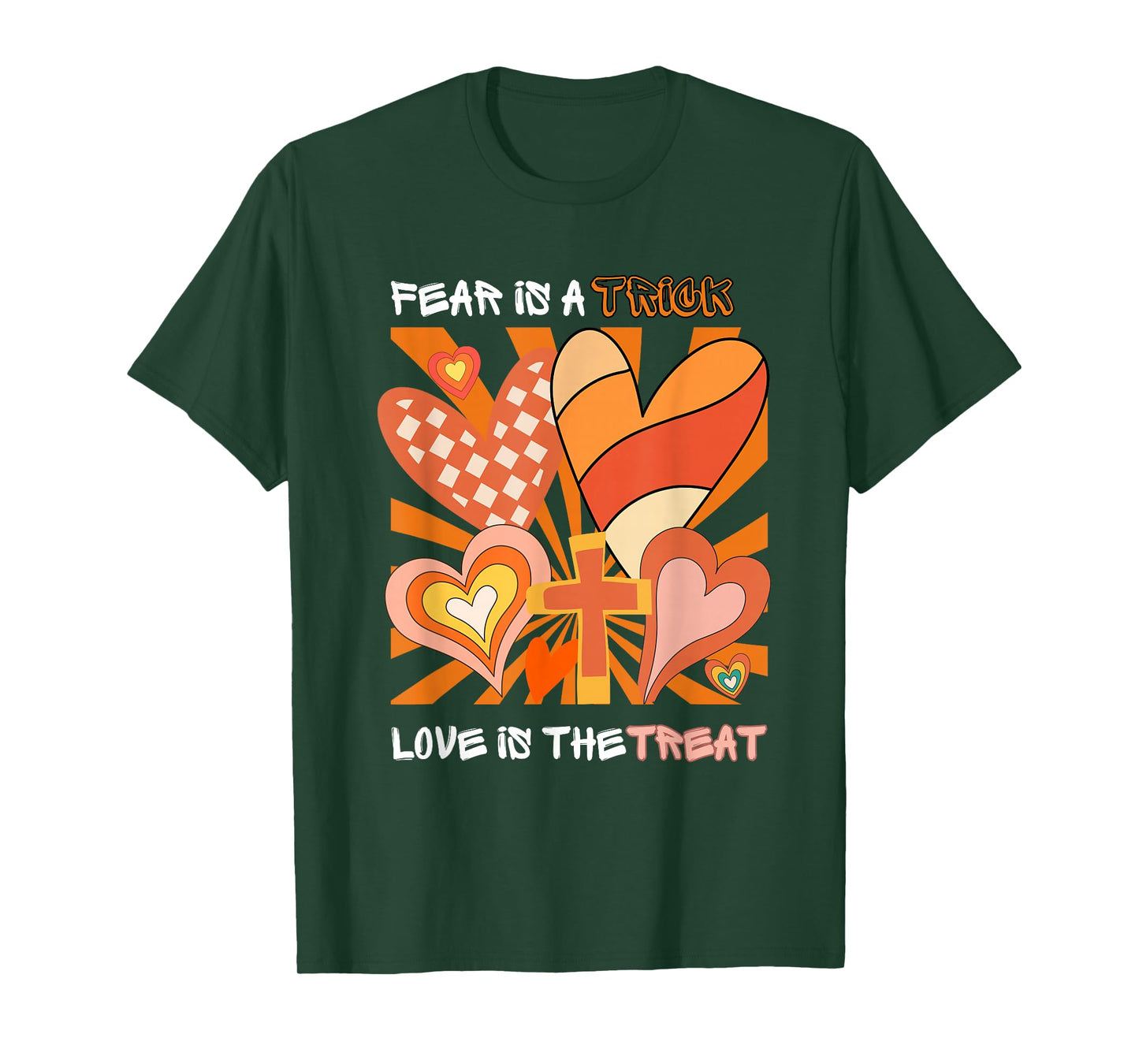 Perfect Love Casts Out Fear Faith Based Christian Halloween T-Shirt