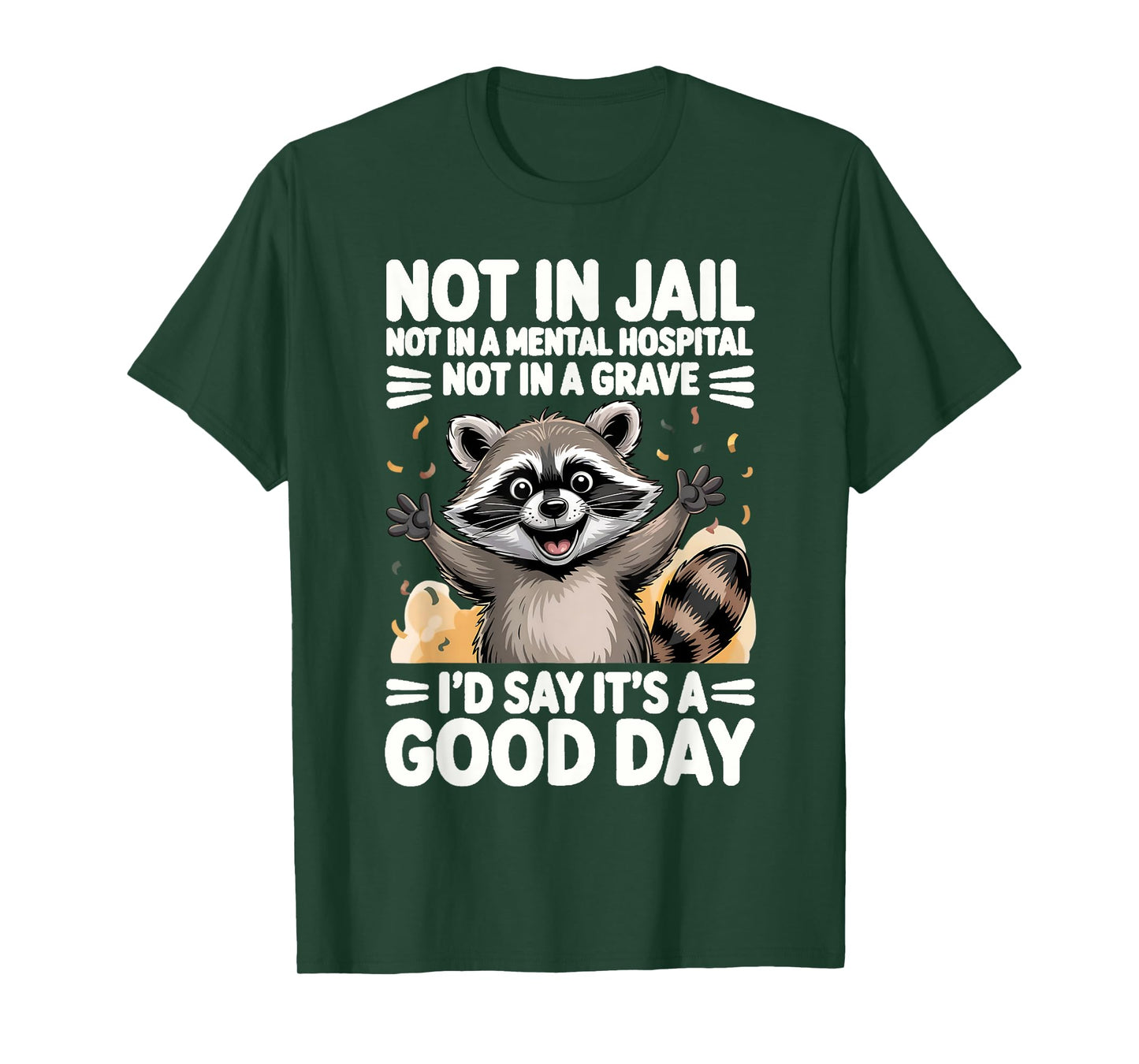 Not in Jail Not in A Mental Hospital Not in A Grave Funny T-Shirt