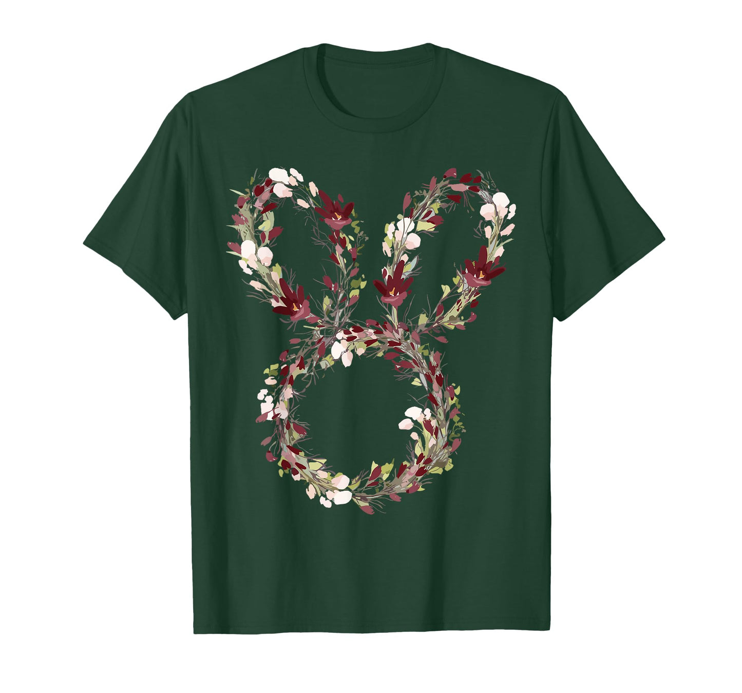 Floral Easter Bunny Flowers Rabbit Happy Easter T-Shirt