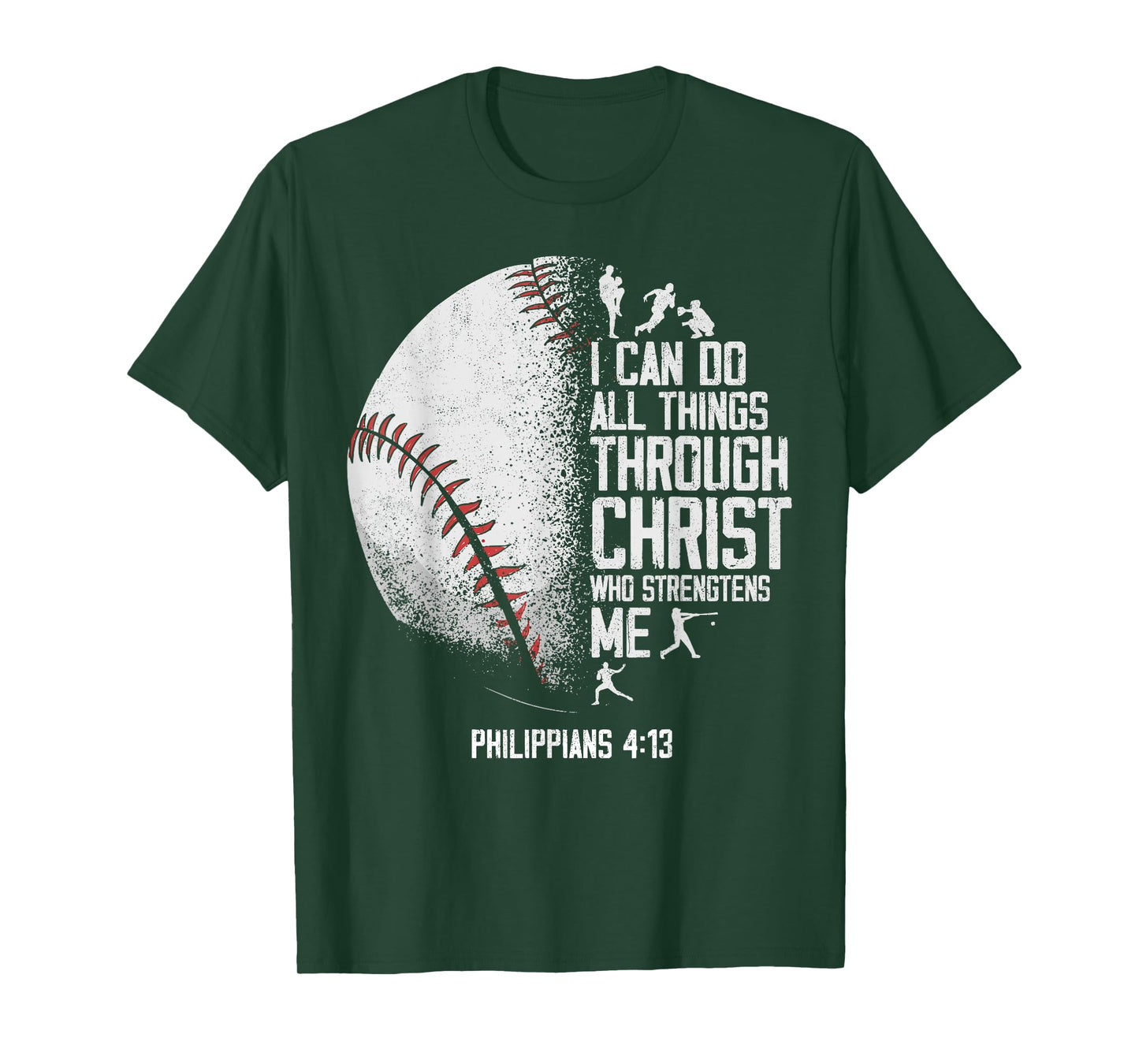 Baseball Fan Bible Quote Vintage I Can Do All The Things T-Shirt