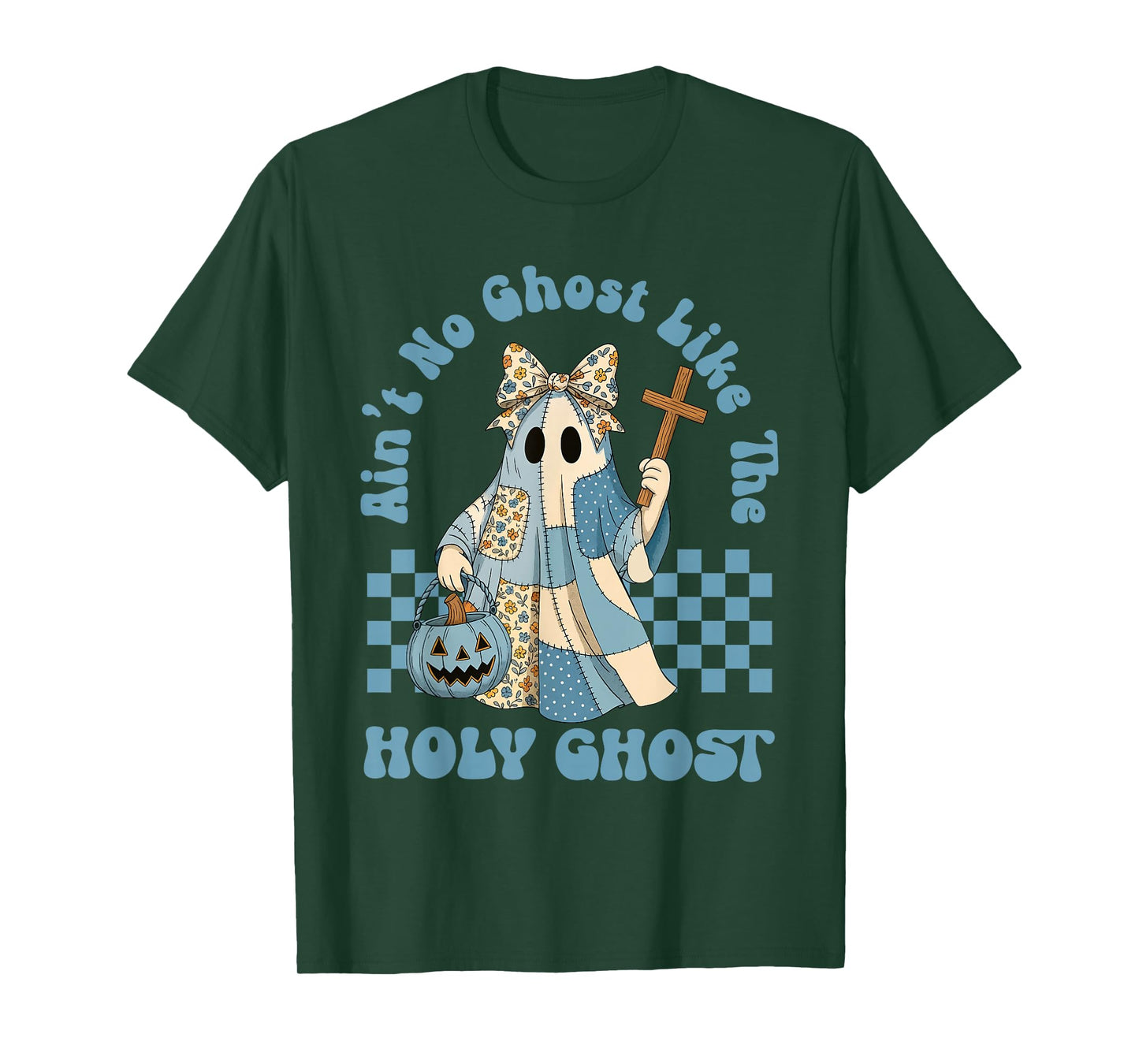 Groovy Aint No Ghost Like The Holy Ghost Christian Halloween T-Shirt