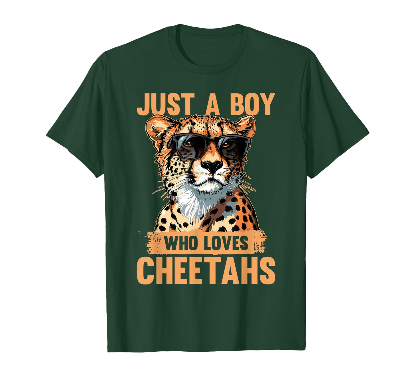 Funny Cheetah Animal Just A Boy Who Loves Cheetahs T-Shirt