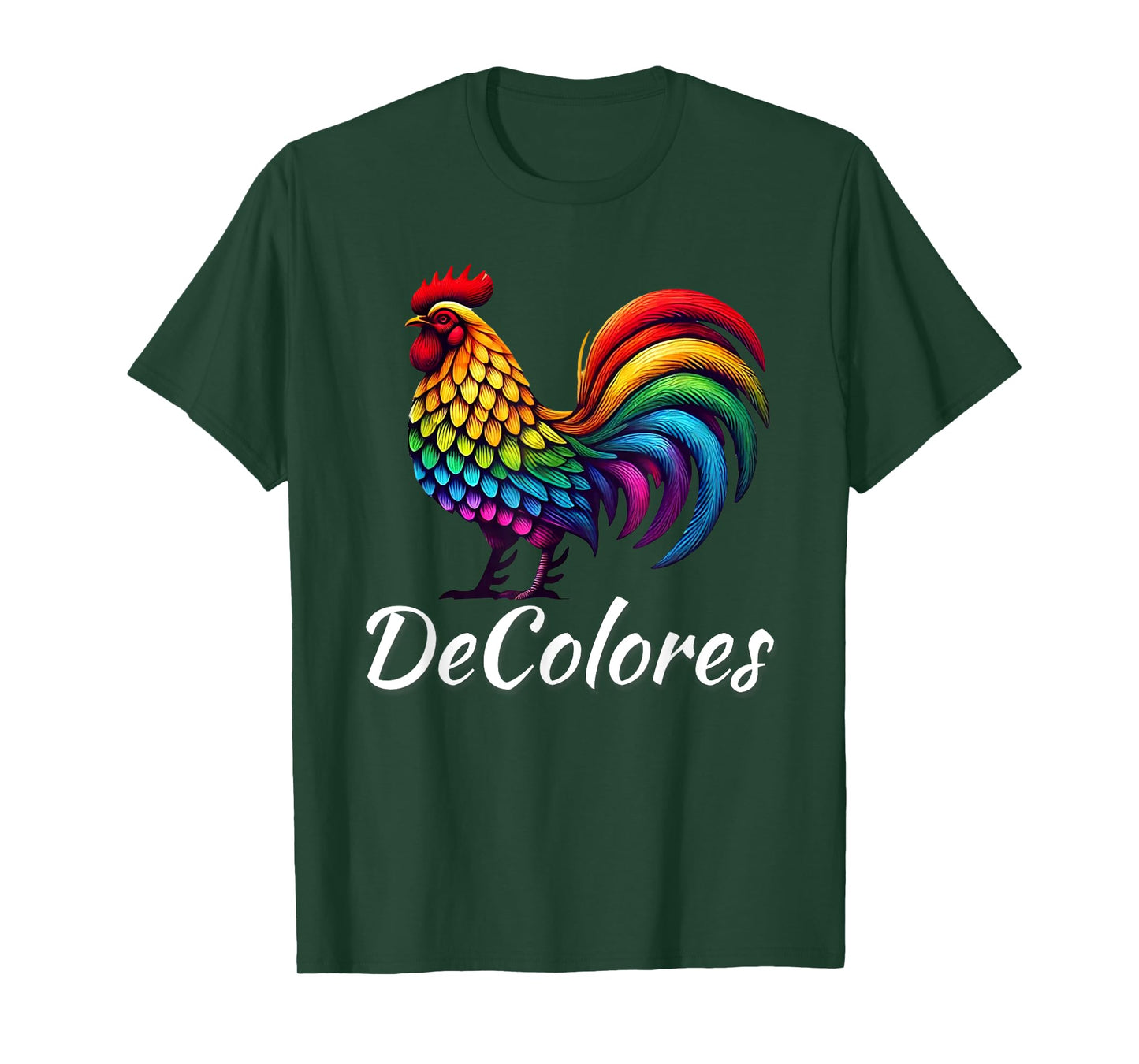 DeColores Cursillo Raibow Rooster Catholic T-Shirt