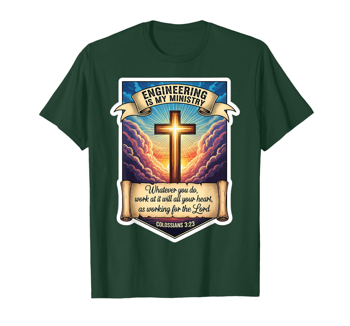 Christian Engineer Engineering is My Ministry Jesus Christ T-Shirt