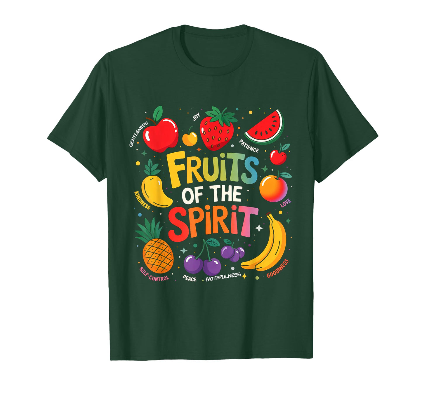 Fruit Of The Spirit Fruit Colorful Summer Vacation Christian T-Shirt