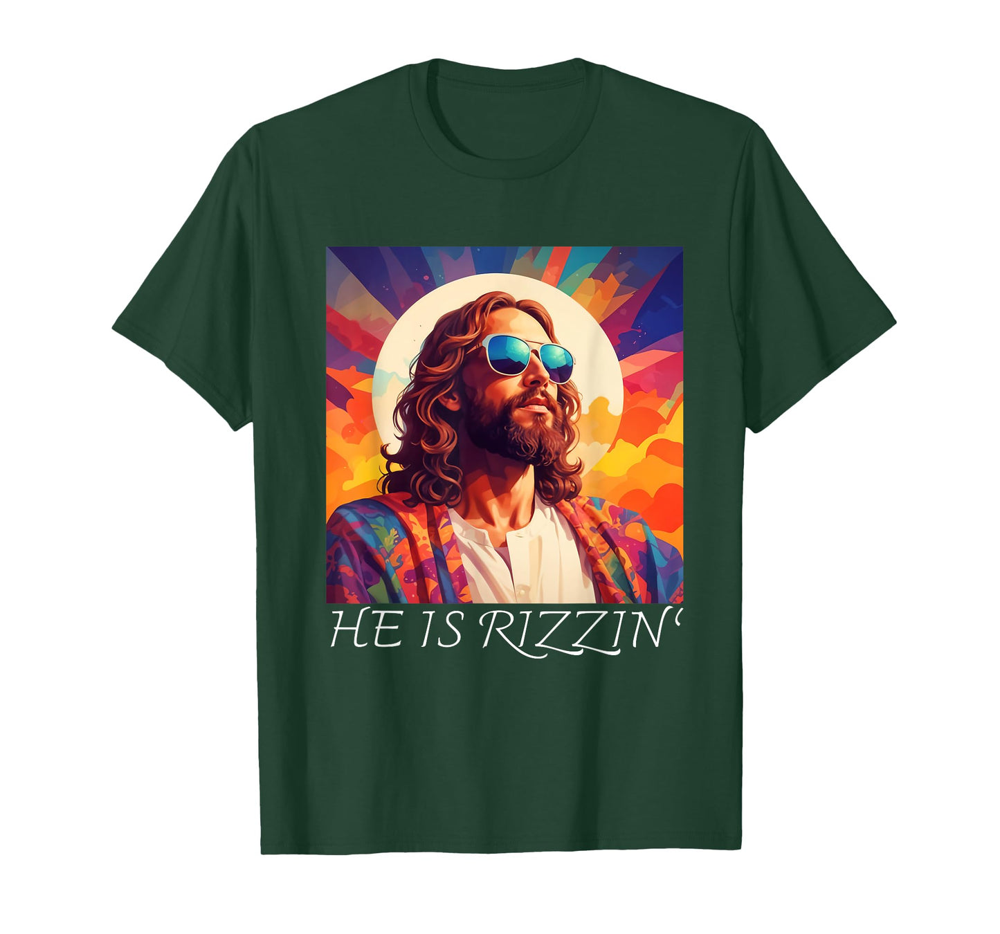 Jesus Is Rizzin Cool Jesus Sunglasses He Is Risen T-Shirt