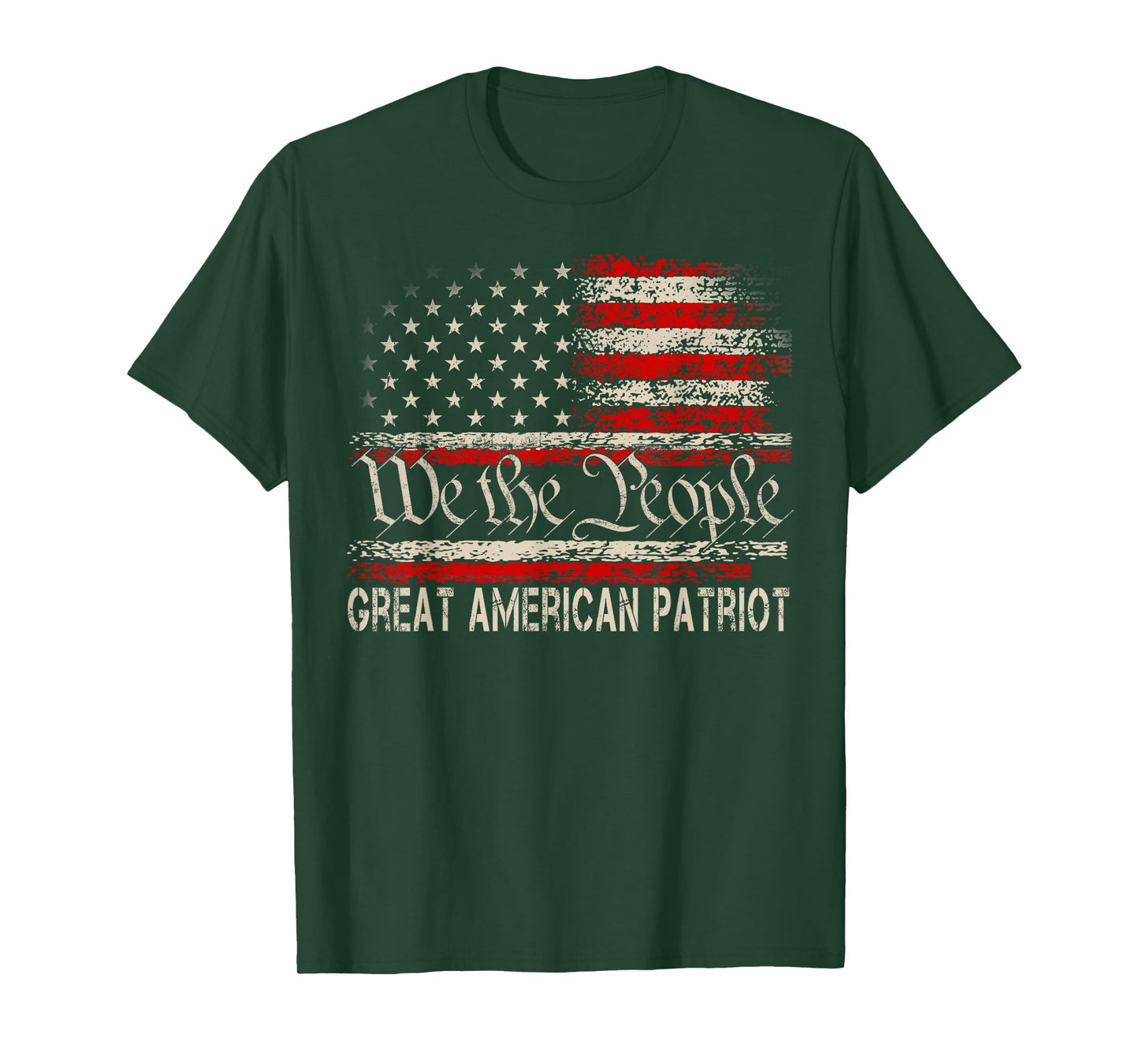 Great American Patriot Freedom Retro USA American Flag T-Shirt