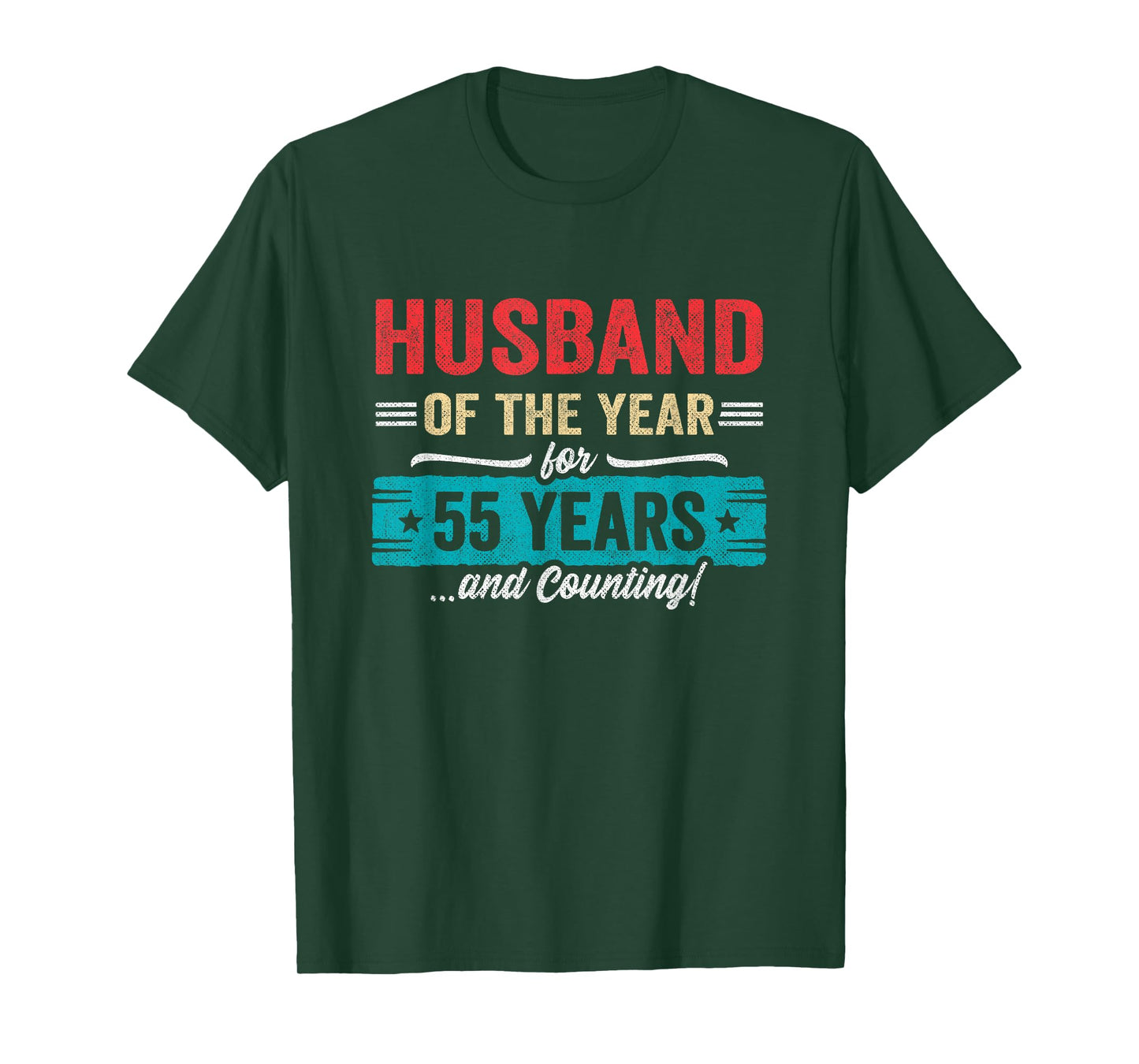 Couples Married 55 Years - Husband 55th Wedding Anniversary T-Shirt