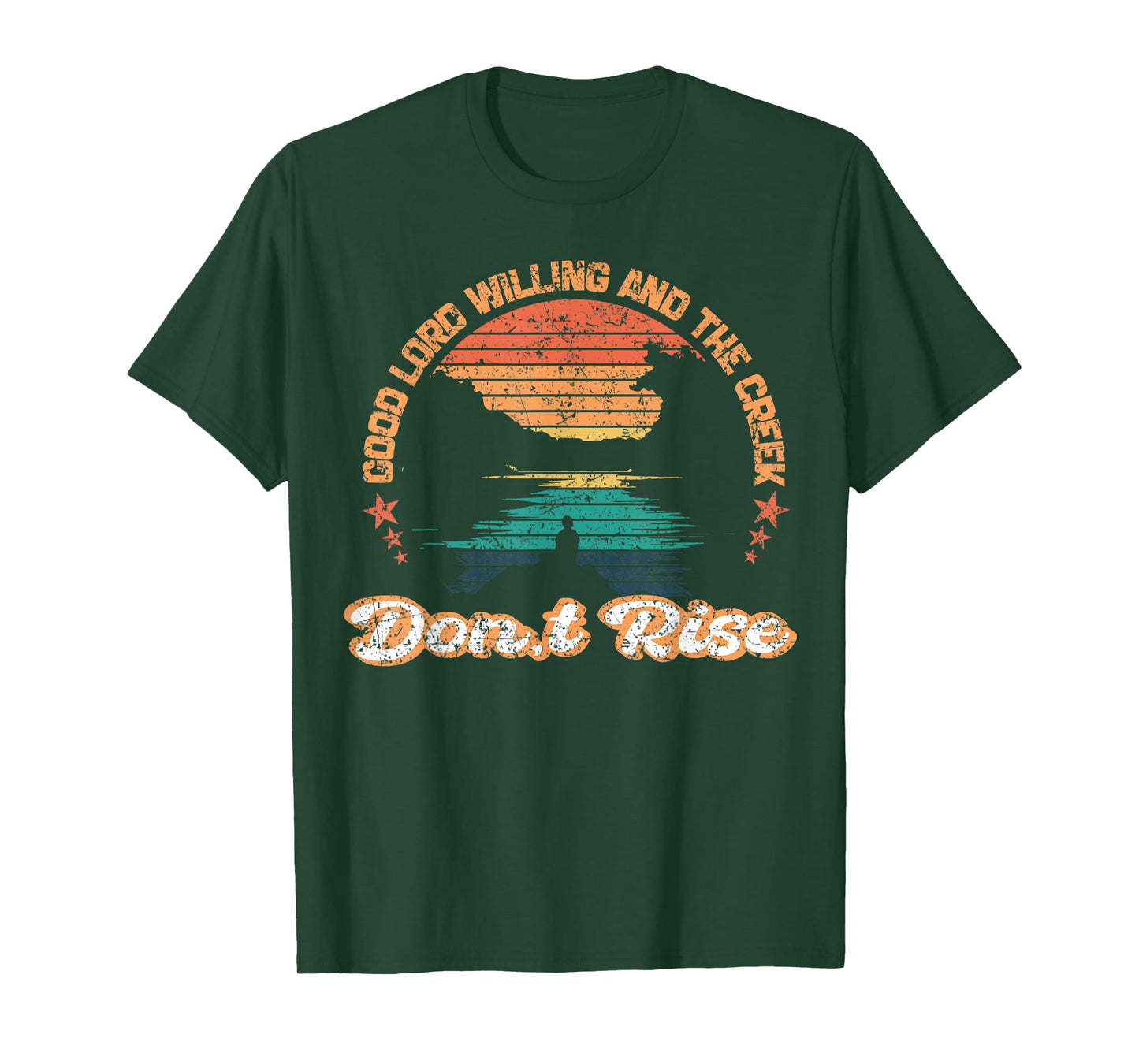 Funny Good Lord Willing and the Creek Don't Rise Unisex-Adults Black Small T-Shirt