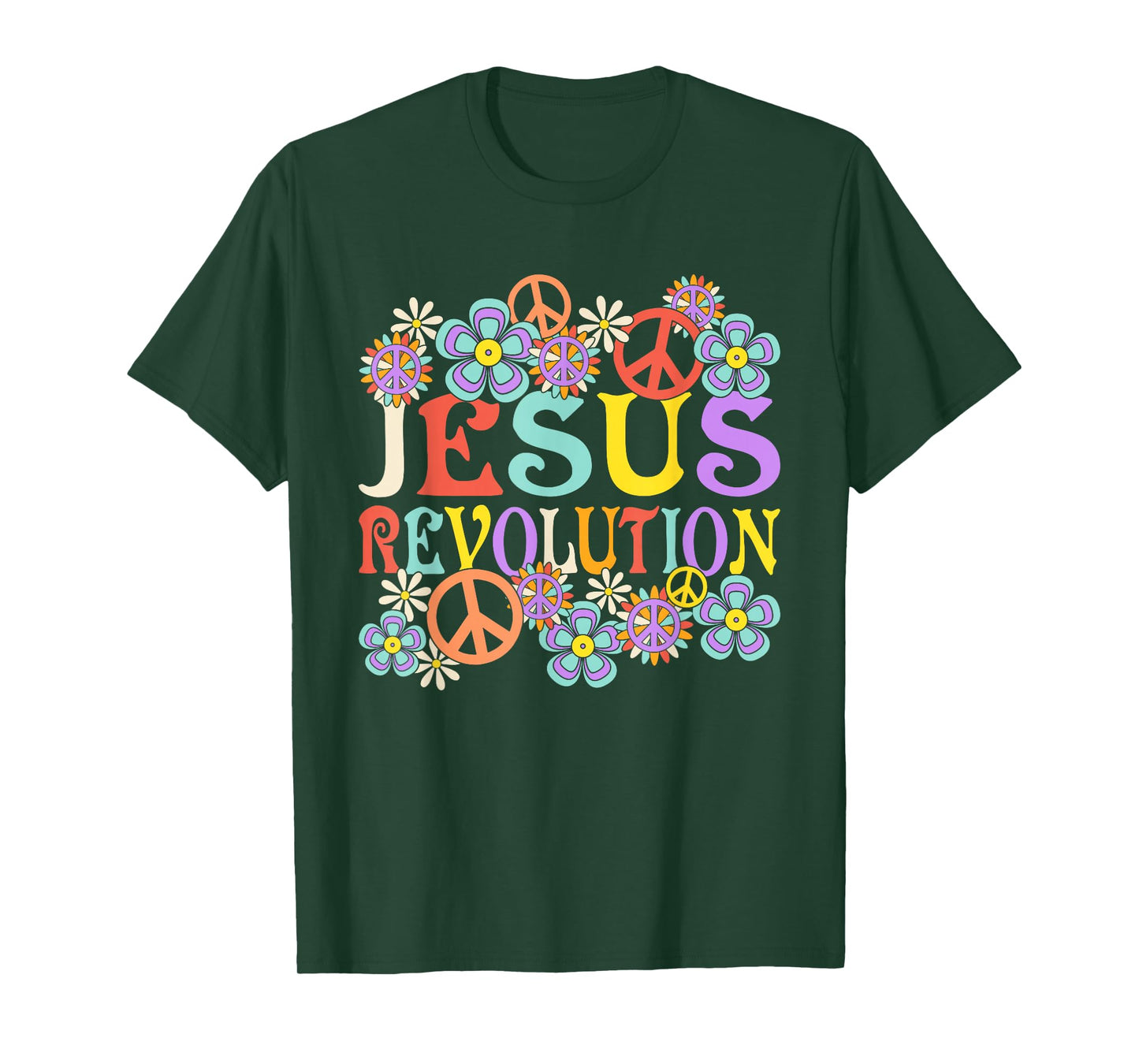 Jesus Revolution Faith Retro Groovy Christian T-Shirt