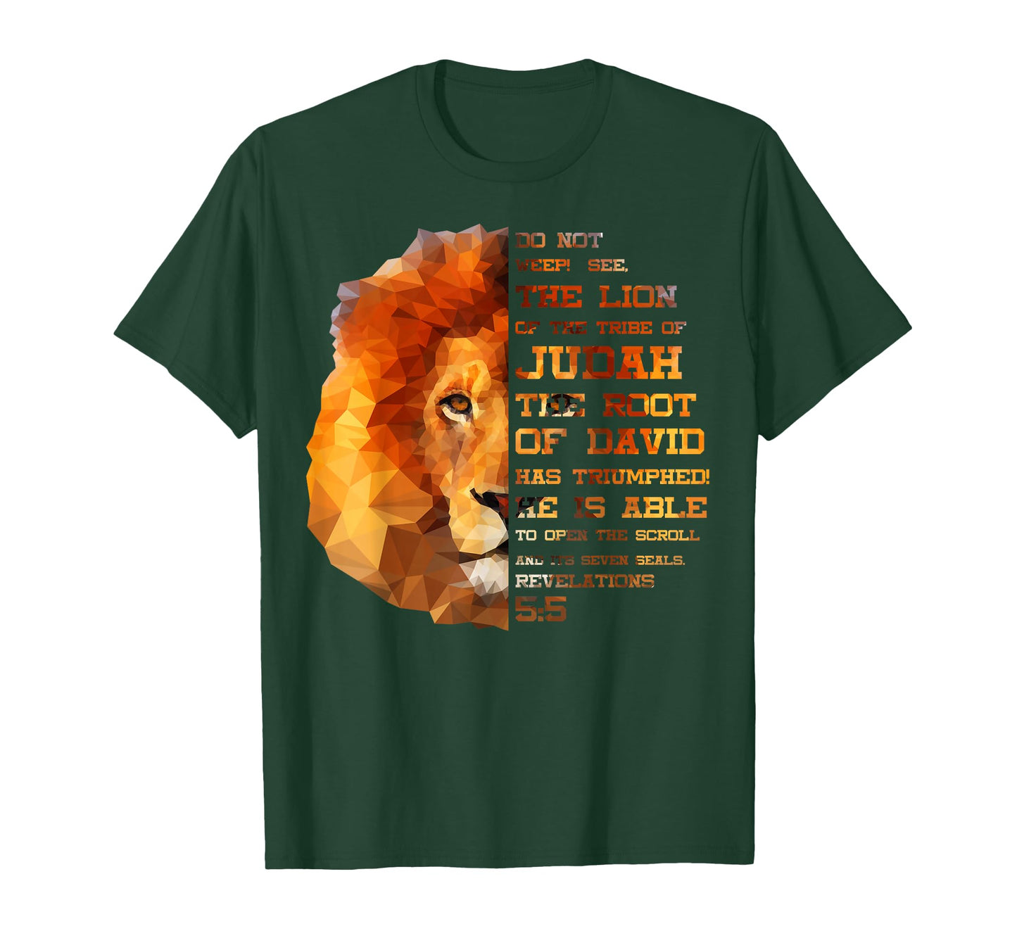 Lion Tribe of Judah Hebrew Christ Israelite Revelations 5:5 T-Shirt