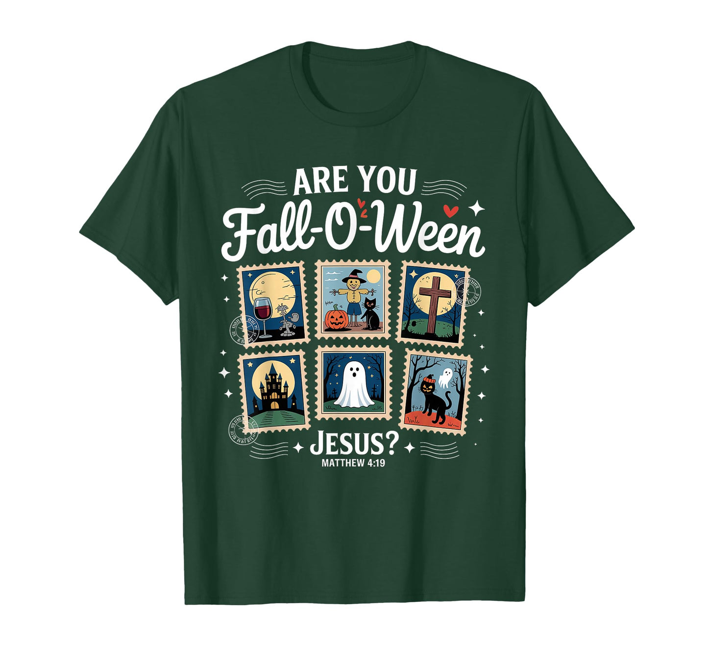are You Fall-o-ween Jesus Matthew 4:19 Christian Halloween T-Shirt