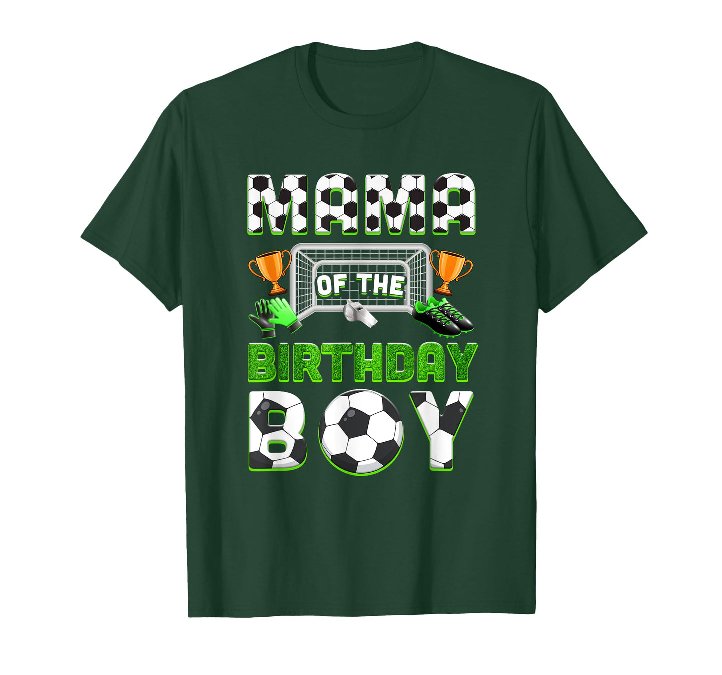Mama Of The Birthday Boy Soccer Family Matching Party T-Shirt