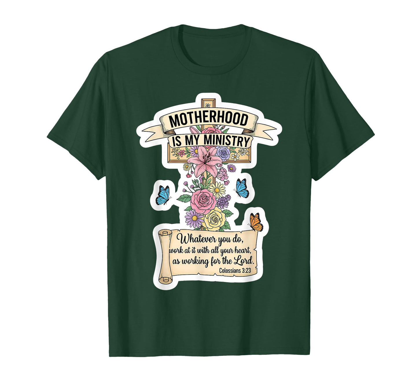 Christian Mother's Day Motherhood is My Ministry Mom Mama T-Shirt
