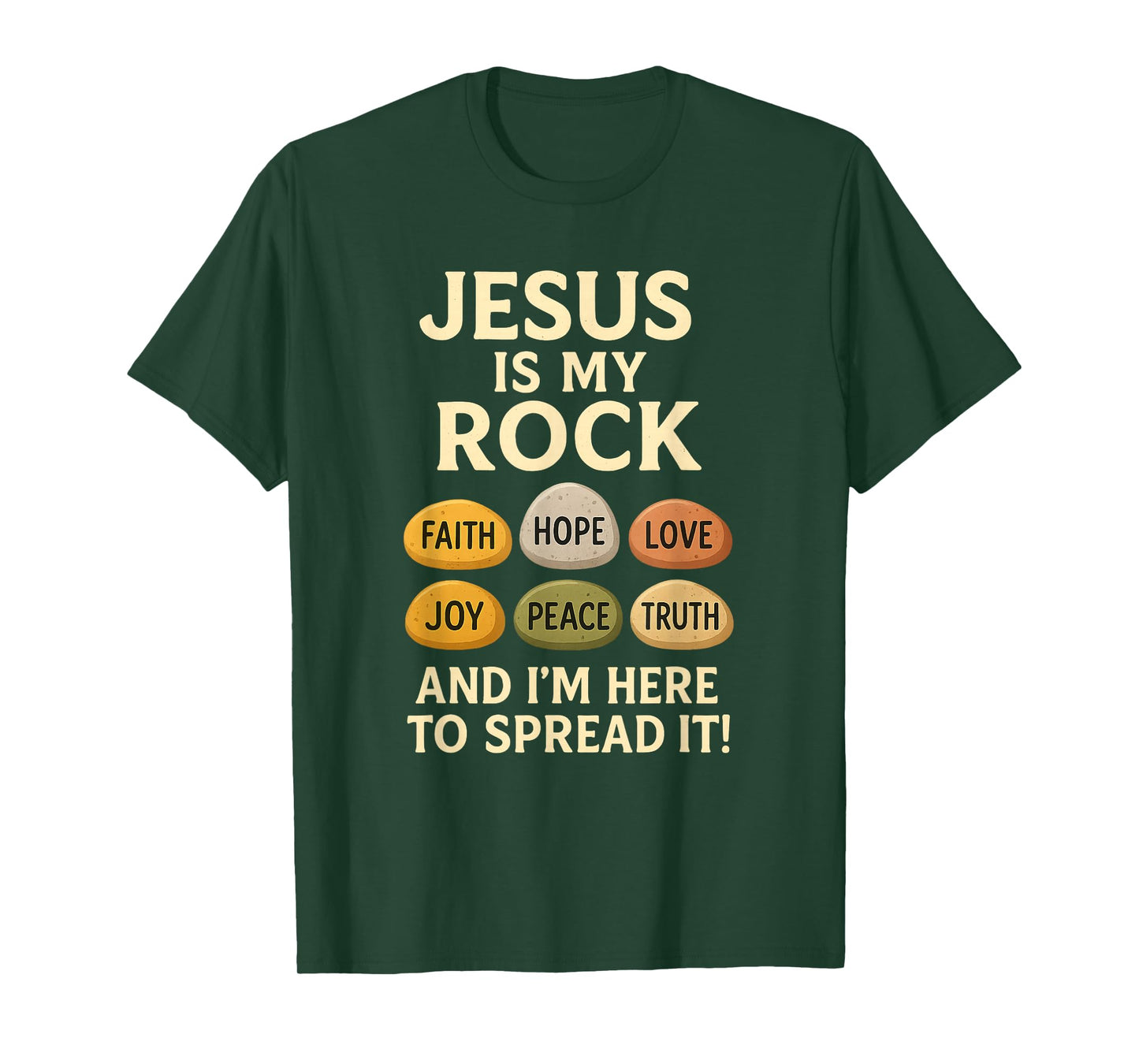 Jesus is My Rock Christian Faith Bible Verse Shirt T-Shirt