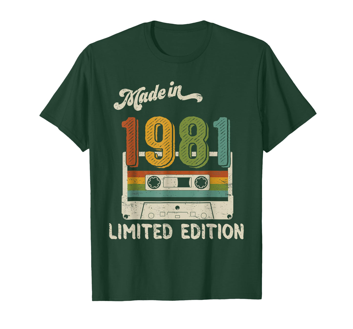 Made In 1981 Limited Edition Retro Cassette 44th Birthday T-Shirt