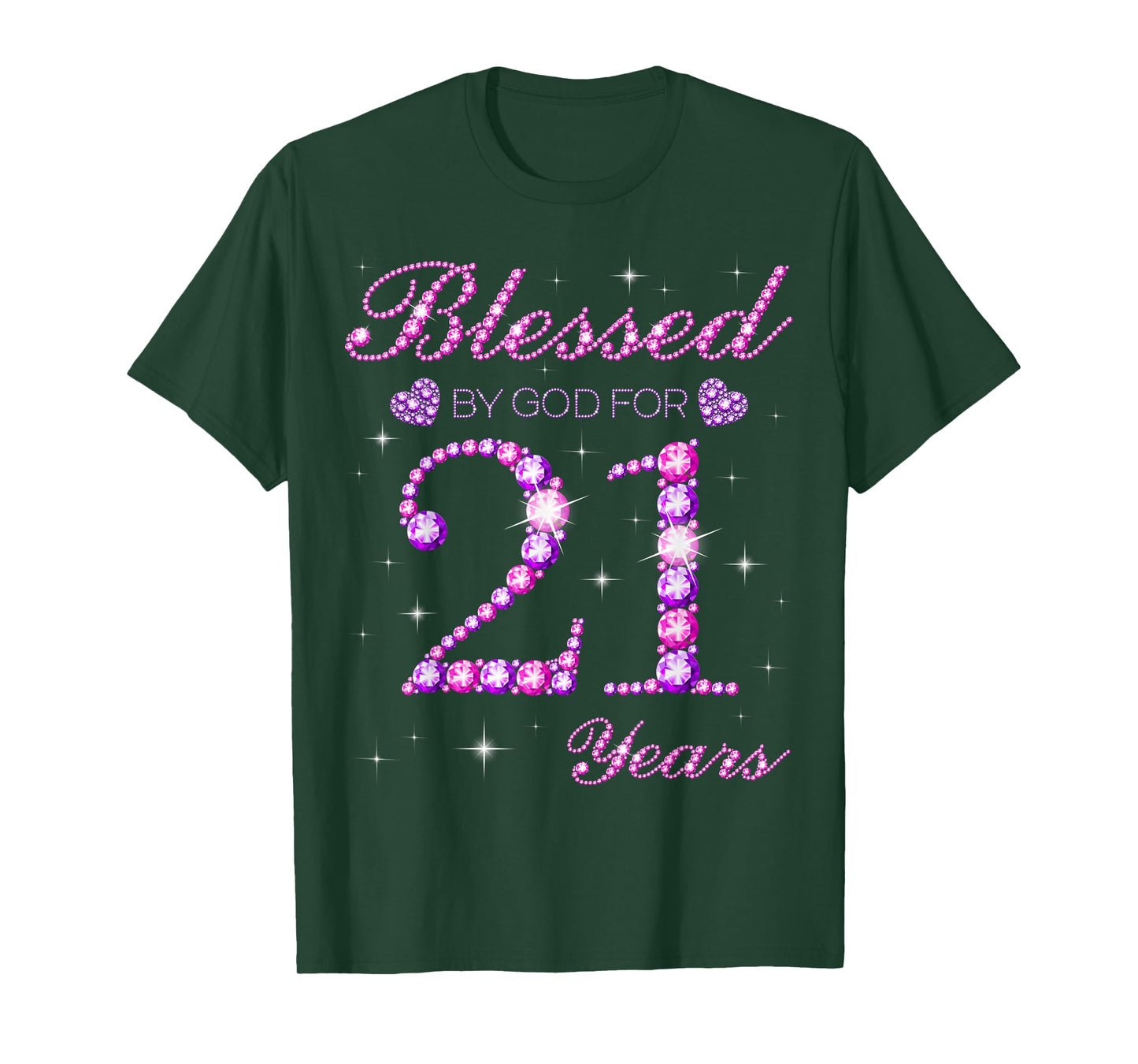 Blessed by God for 21 Years Old 21st Birthday Party T-Shirt