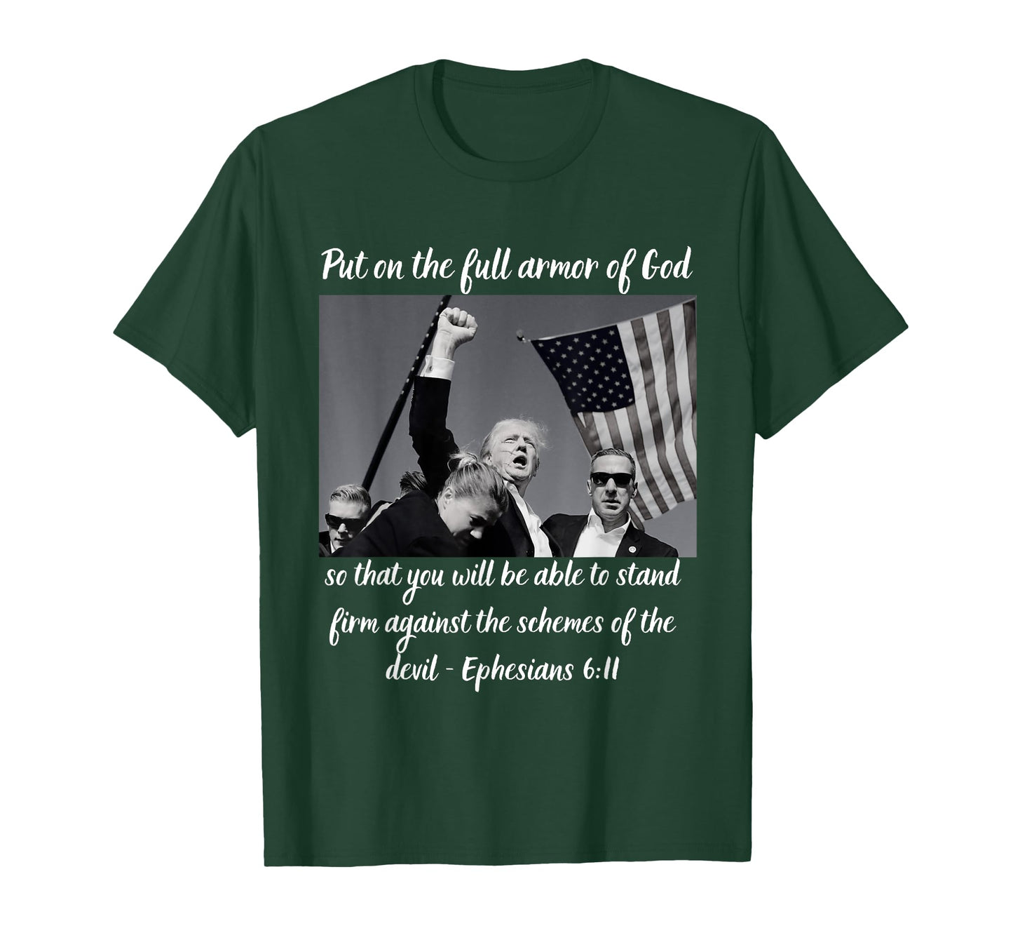 Donald Trump Fist Pump Flag 7 13 T-Shirt