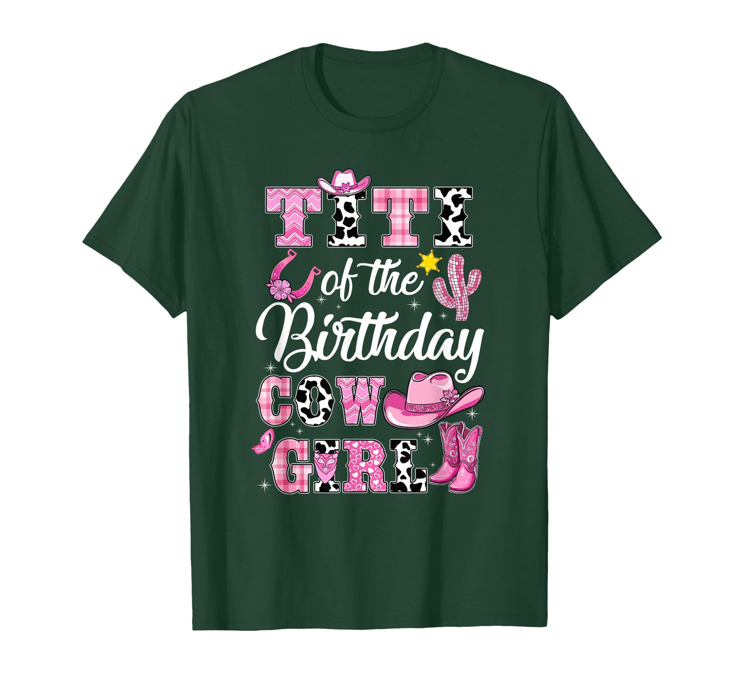 Titi Of The Birthday Cow Girl Western Cowgirl 1St Birthday T-Shirt