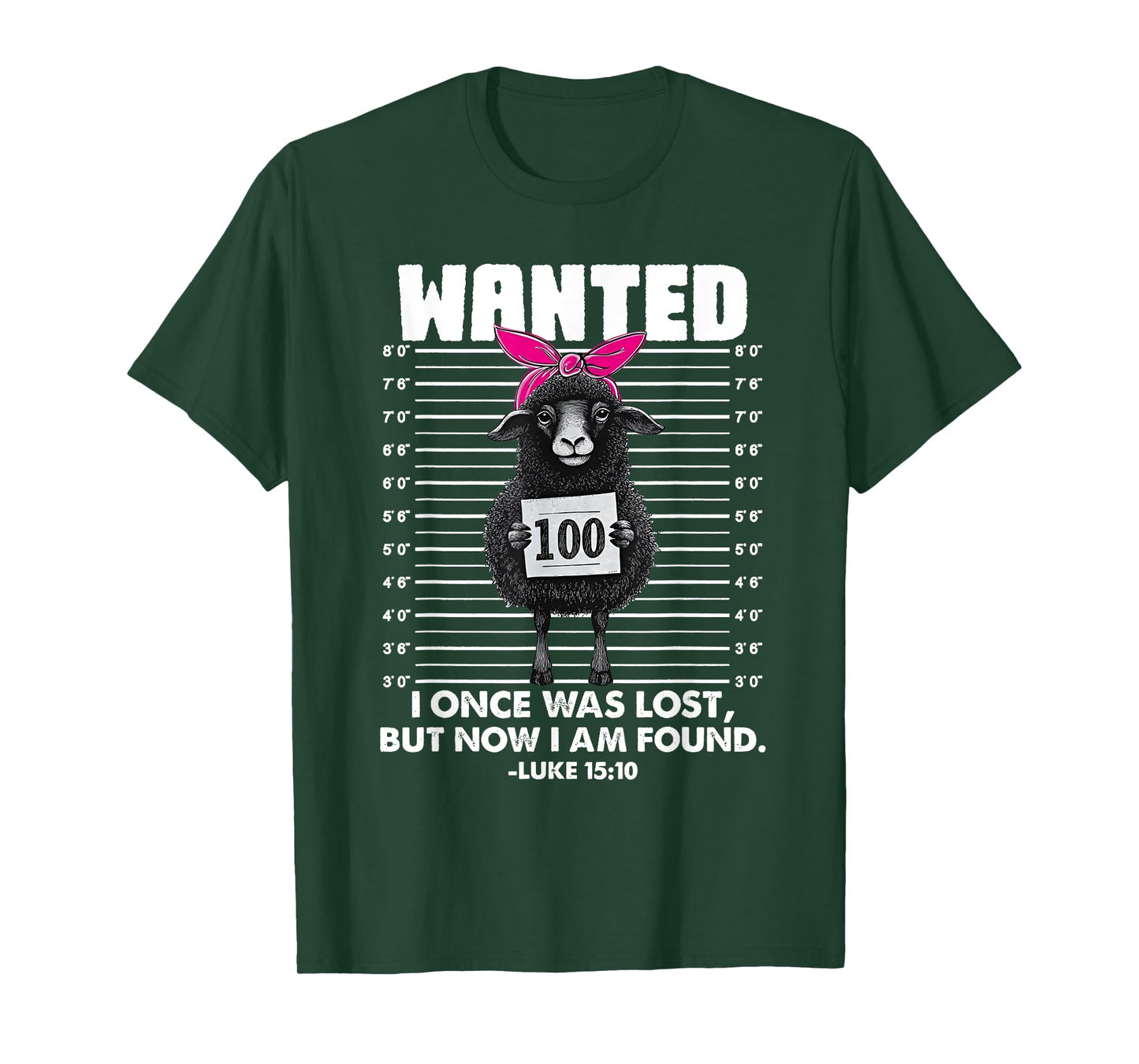 Christian, Lost Sheep Jesus, Wanted I Once was Lost T-Shirt