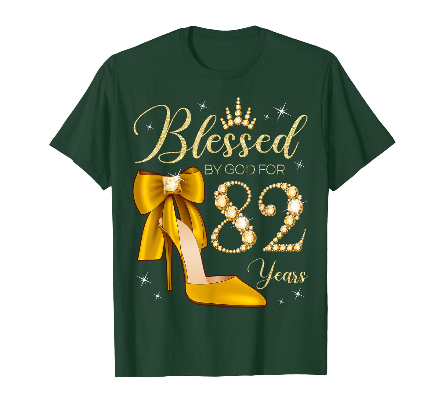 Blessed By God For 82 Years Old 82nd Birthday Woman Queen T-Shirt