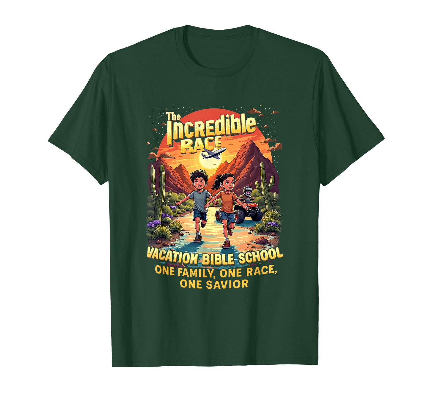 VBS 2025 Kids Camp The Incredible Race One Family T-Shirt