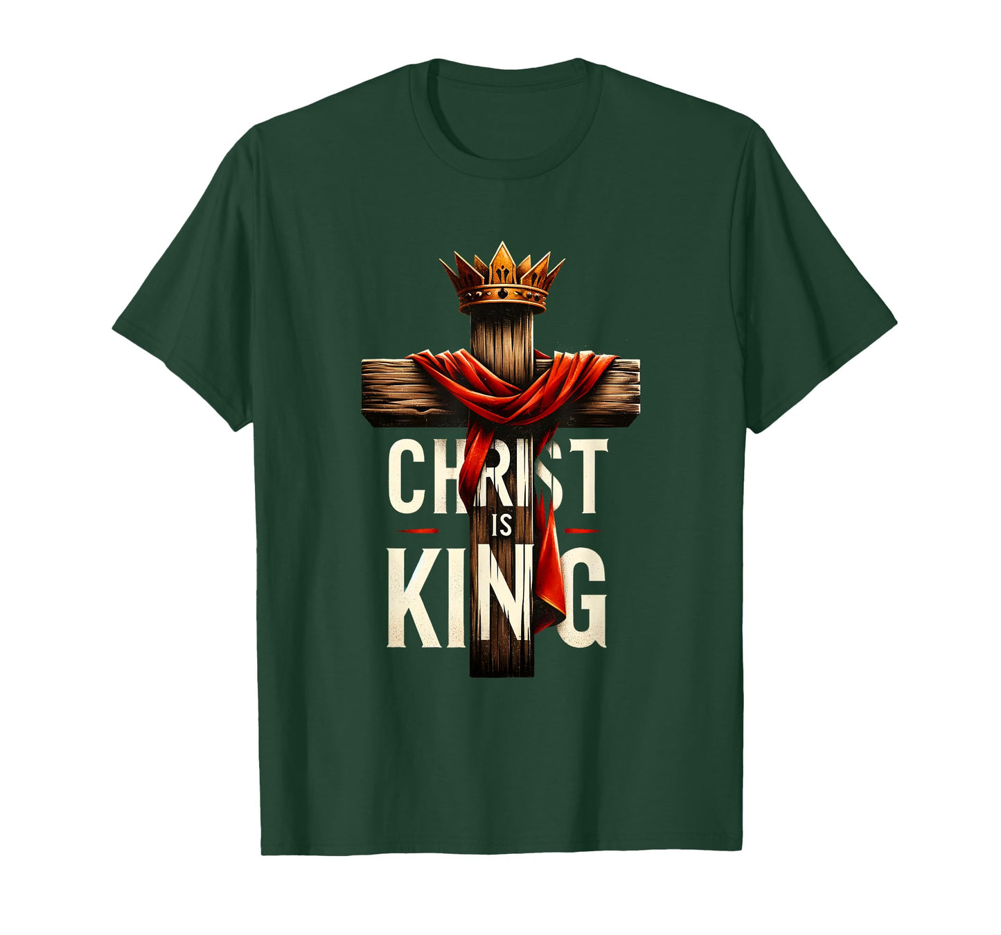 Christ Is King Christian Bible Verse Cross Jesus Lovers T-Shirt