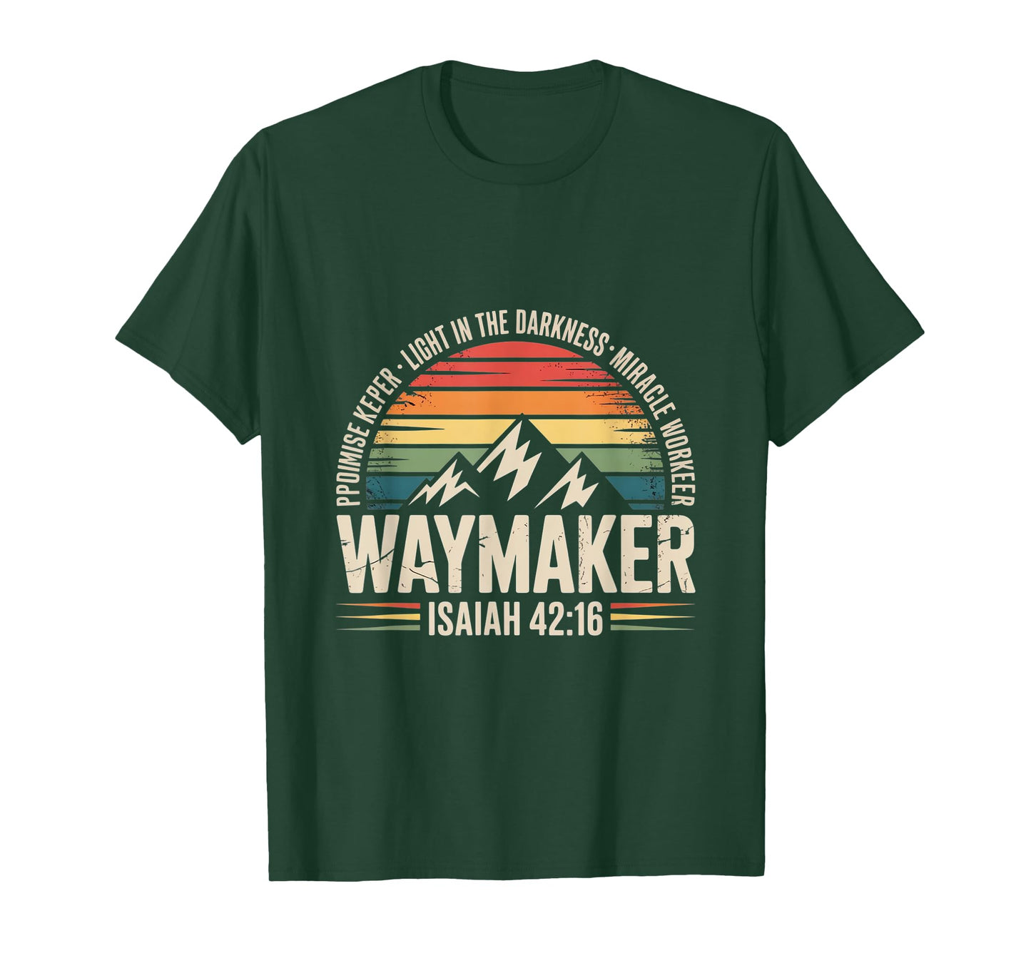 Vintage Waymaker Promise Keeper Miracle Worker Christian T-Shirt