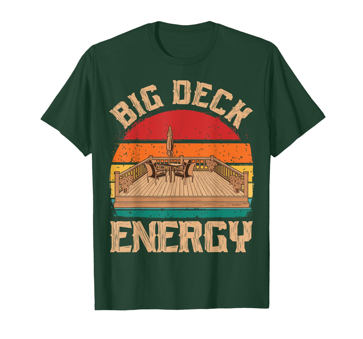 Patio Big Deck Energy Grilling Outdoorsy Meat BBQ Smoker T-Shirt