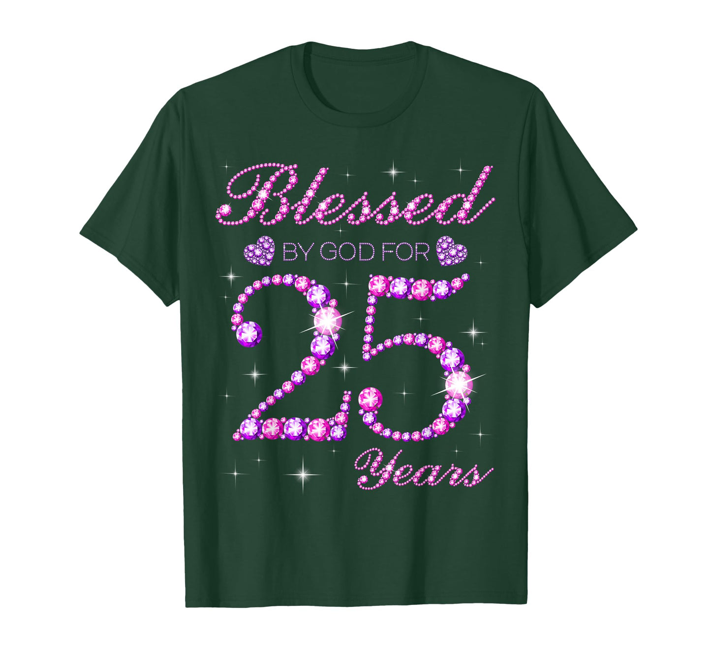 Blessed by God for 25 Years Old 25th Birthday Party T-Shirt